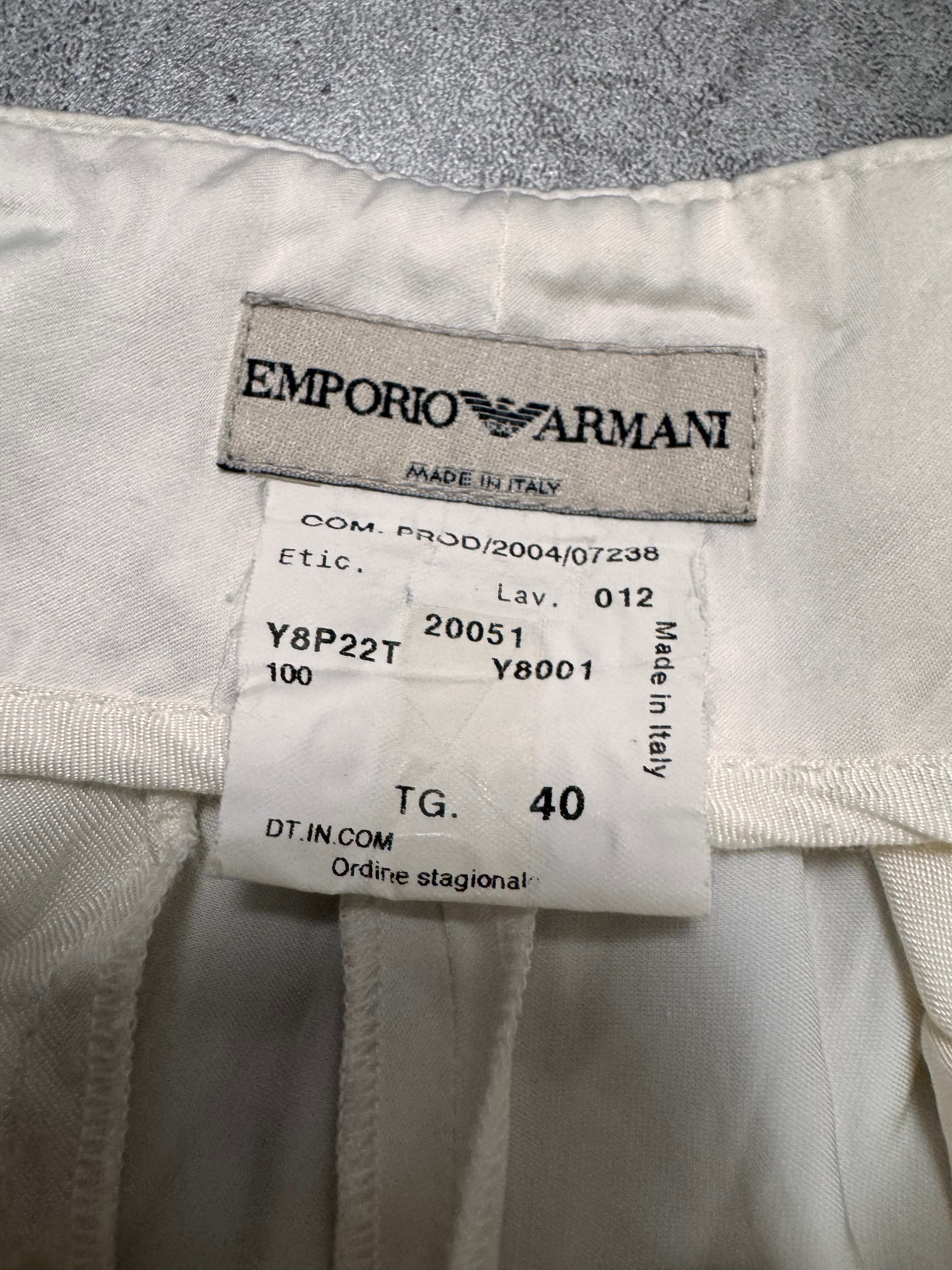 SS2005 Emporio Armani Wide Light White Pants