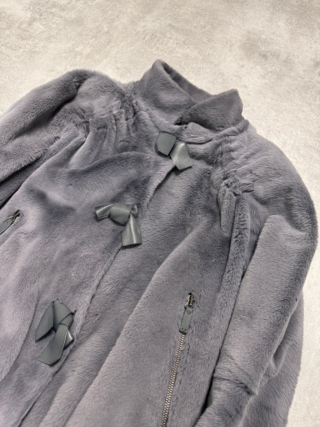 2012 AW ジョルジオ アルマーニ ダーク ポーラー ファー クロップド ジャケット (XS)