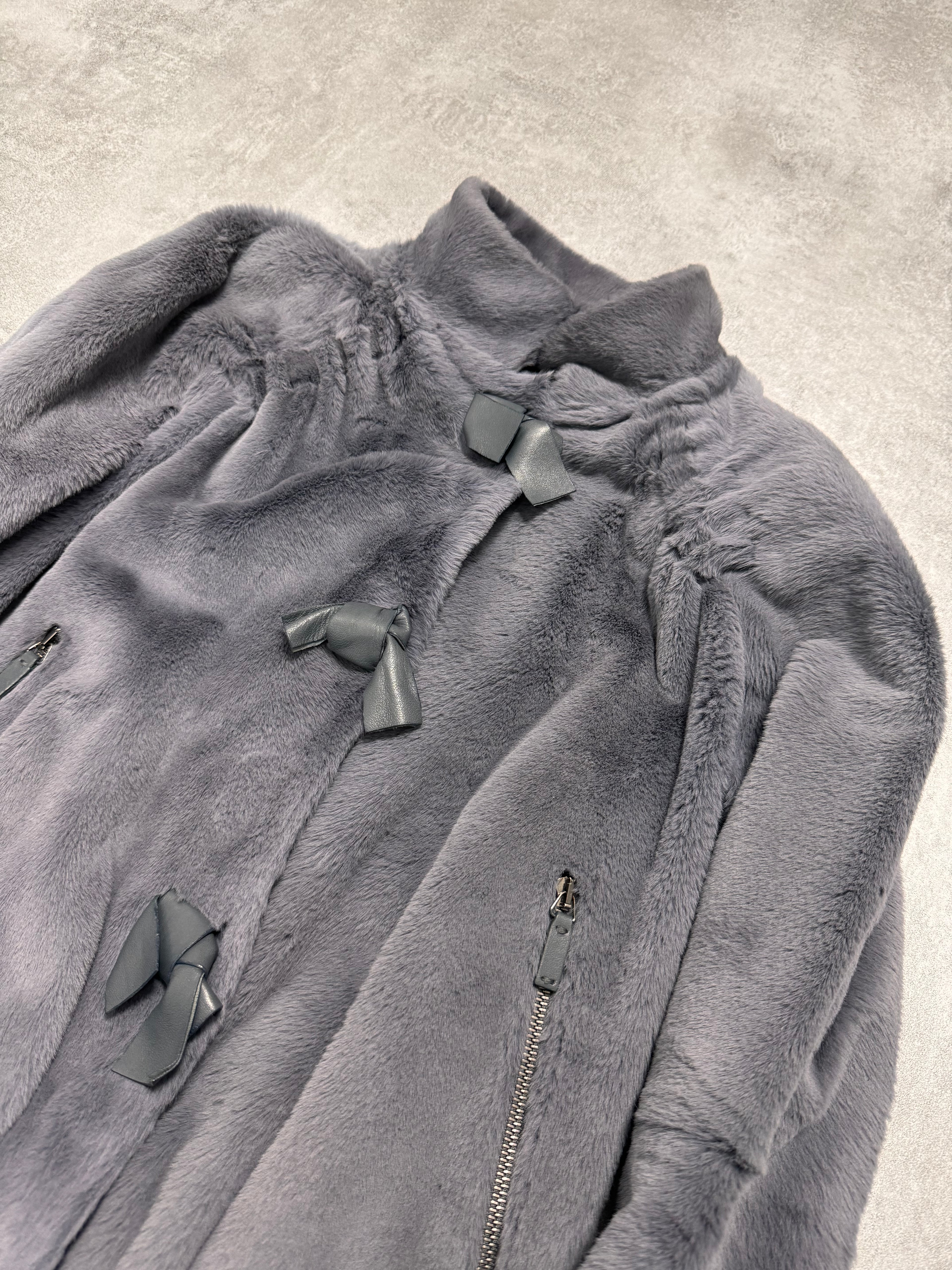 AW2012 Giorgio Armani Dark Polar Fur Cropped Jacket