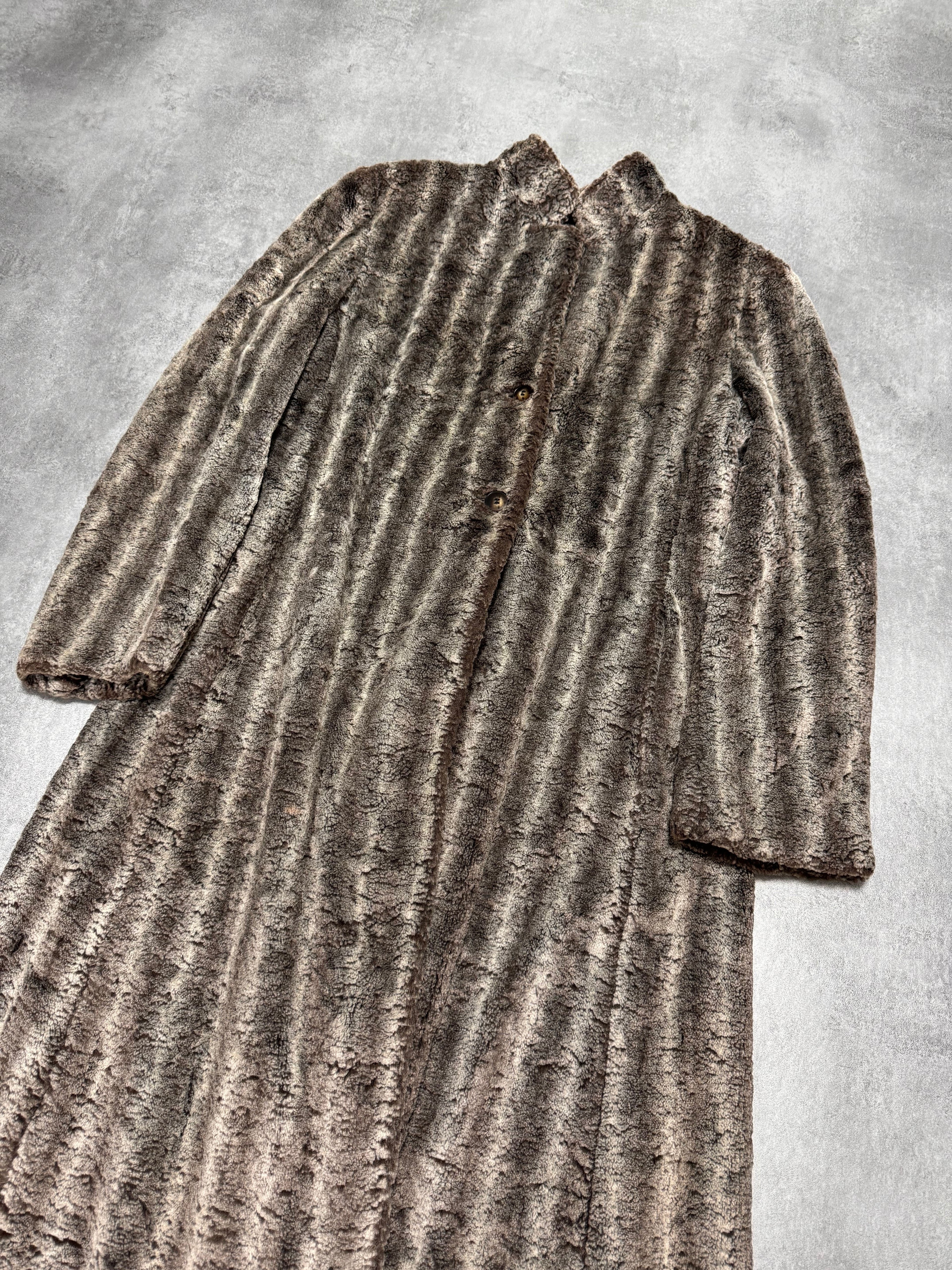 1990s Emporio Armani Furry Long Coat