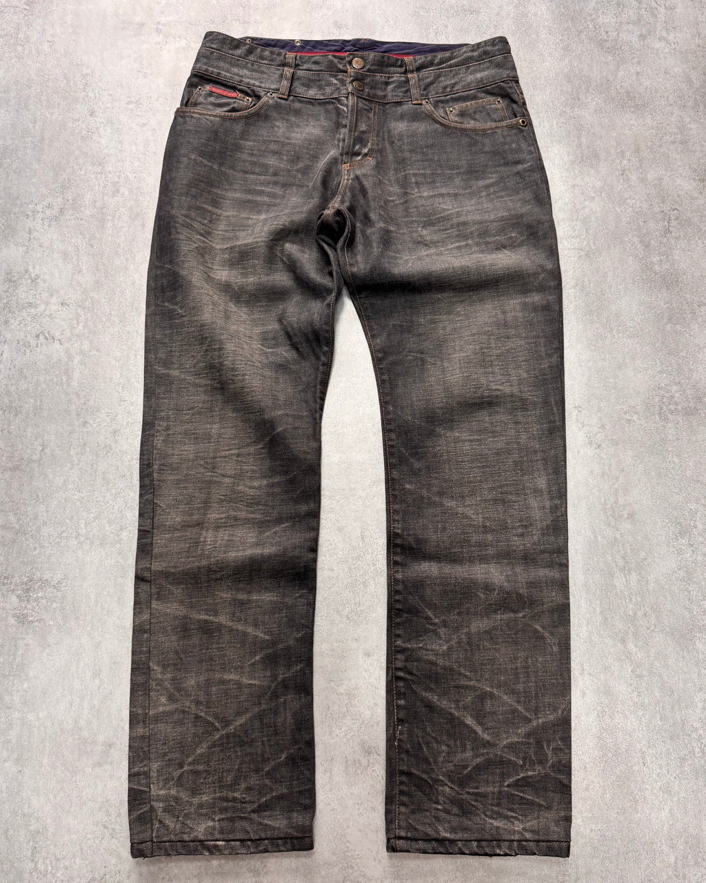 AW2003 Dolce & Gabbana Raw Grey Denim Jeans