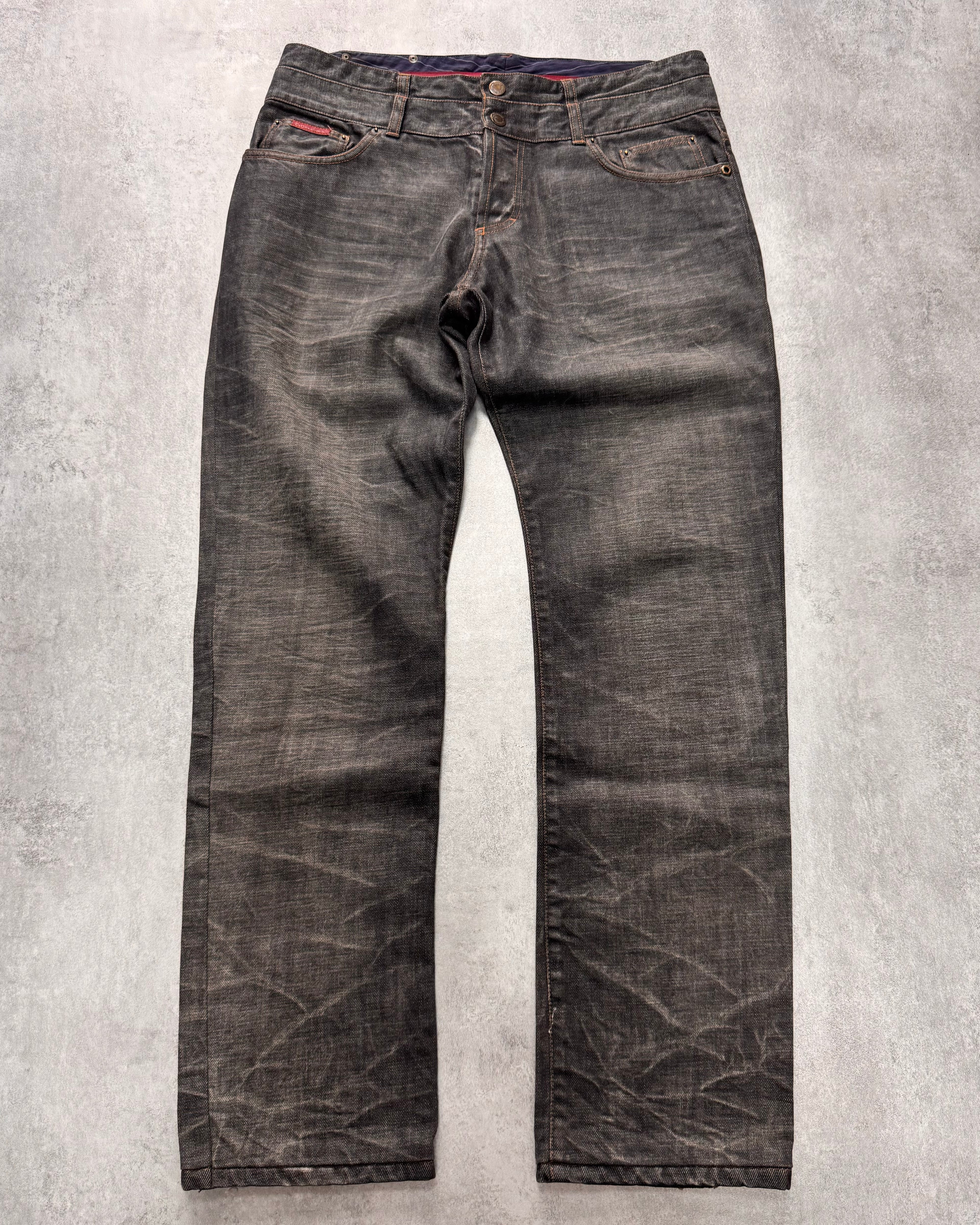 AW2003 Dolce & Gabbana Raw Grey Denim Jeans