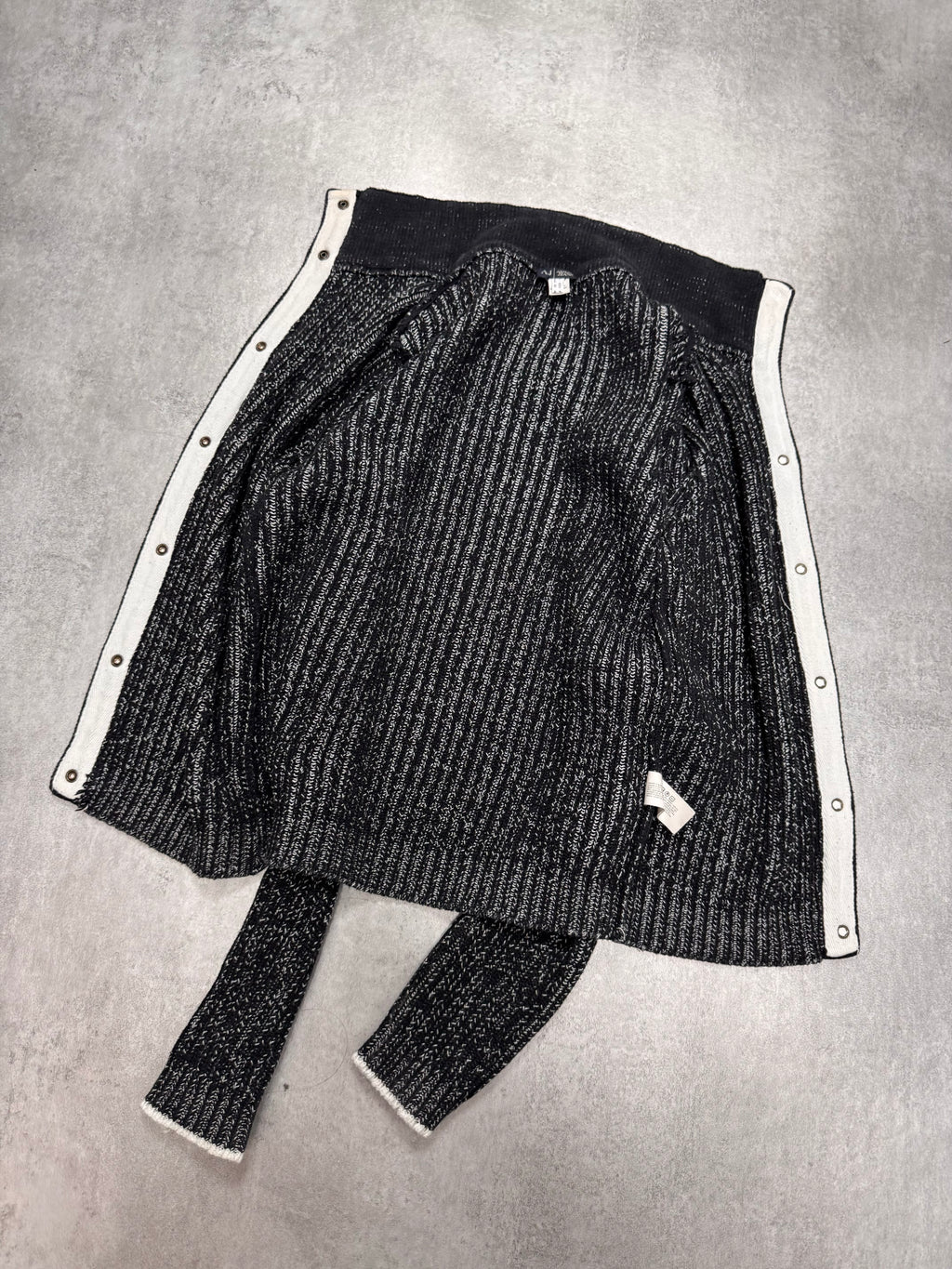 2000s Armani Blue Knitted Buttoned Sweater