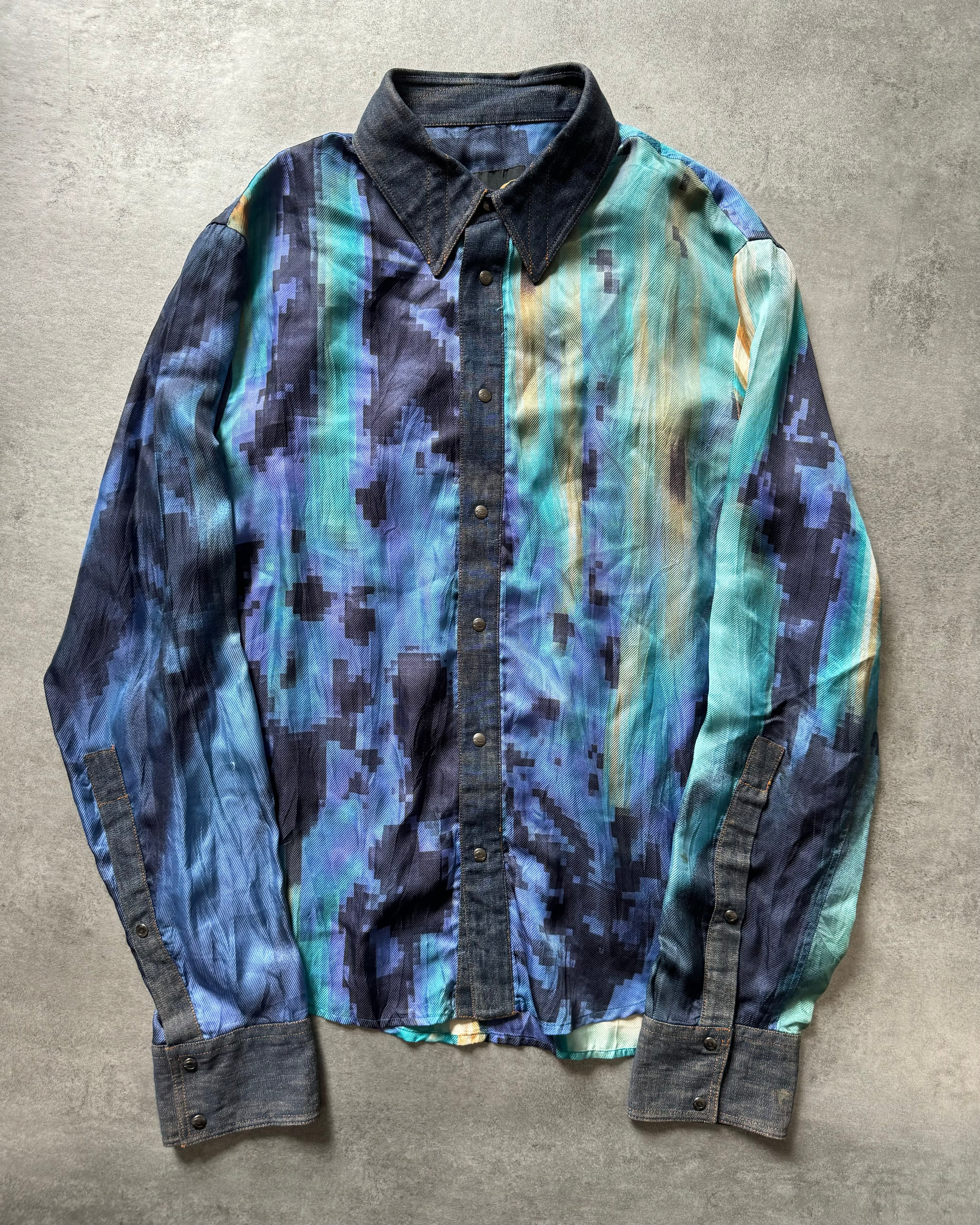 SS2001 Cavalli Pixelized Art Shirt