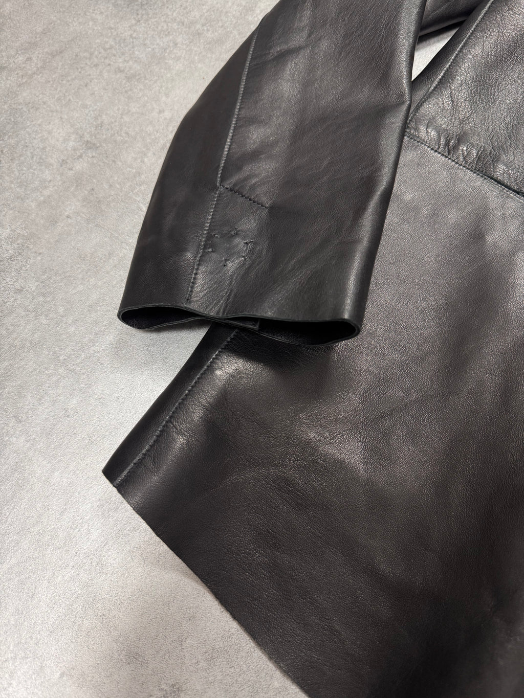 FW2012 Emporio Armani Sexy Black Leather Suit Jacket