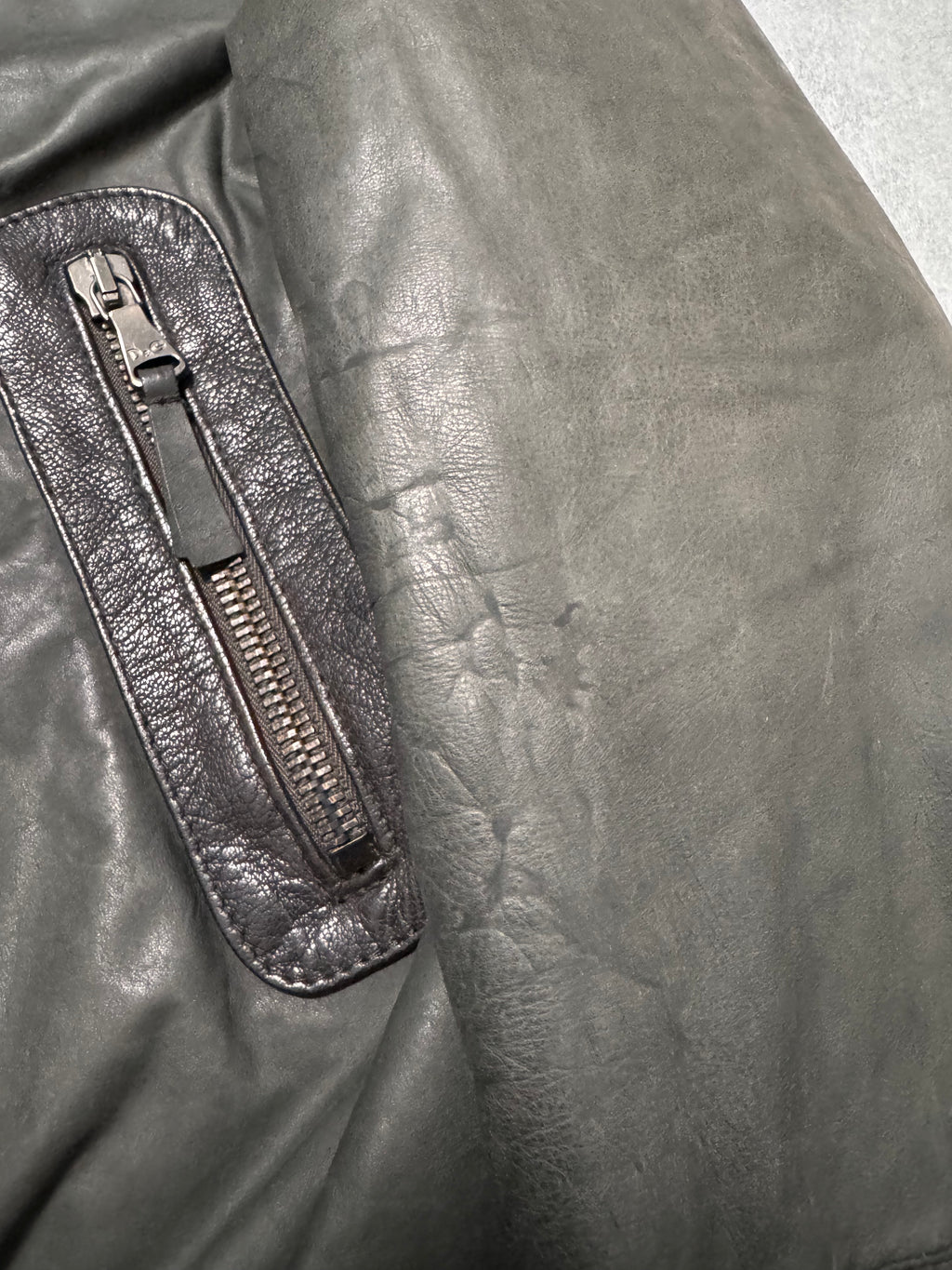 2000s Dolce & Gabbana Asymmetrical Leather Jacket
