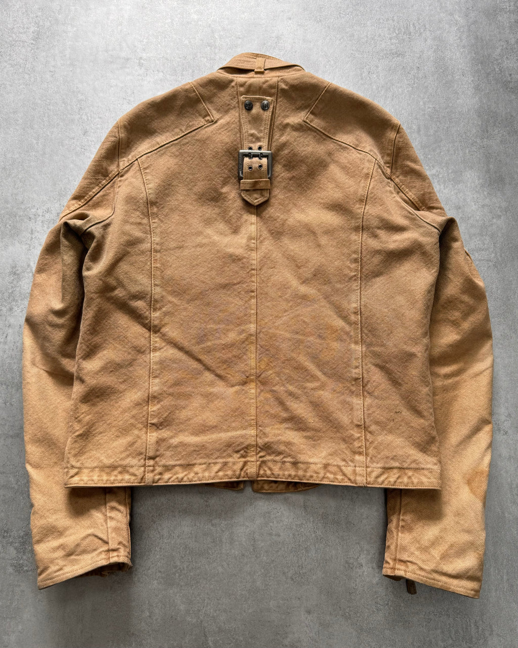 AW2004 Cavalli Astro Biker Beige Denim Jacket