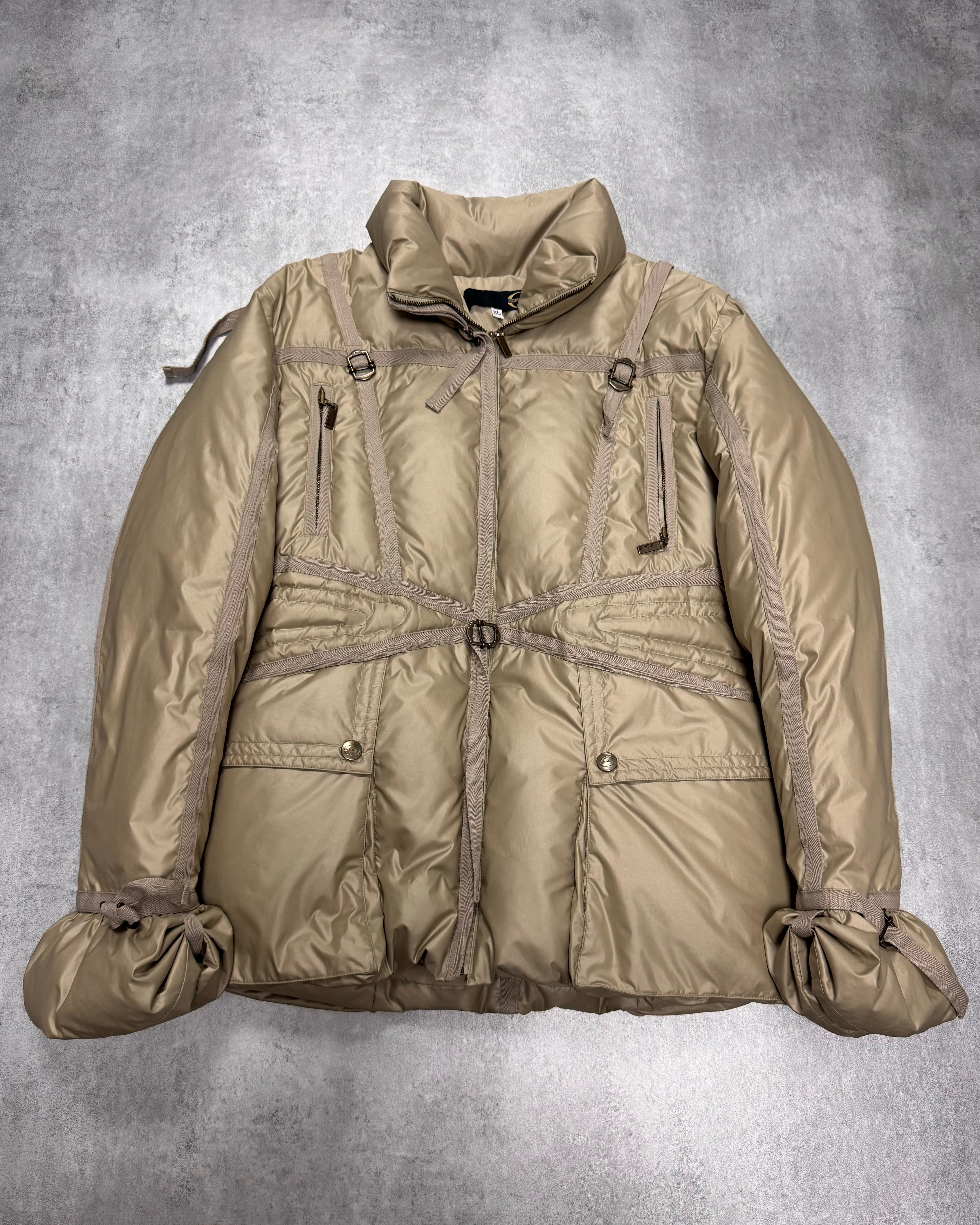 1990s Roberto Cavalli Parachute Bondage Puffer Jacket