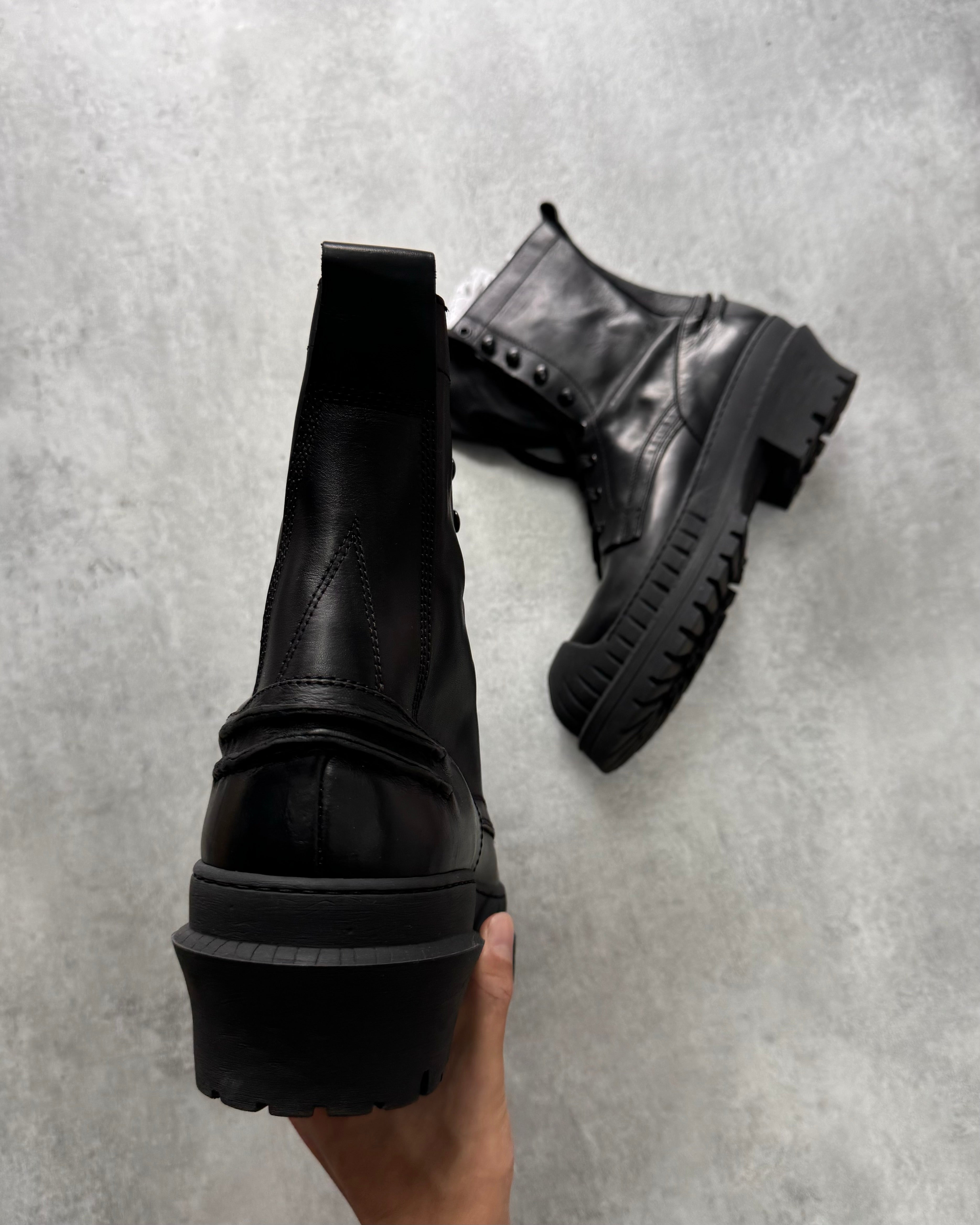 Acne Studios Trooper Black Ankle Boots