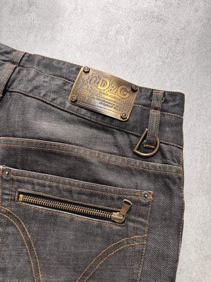 AW2003 Dolce & Gabbana Raw Grey Denim Jeans (M/L)