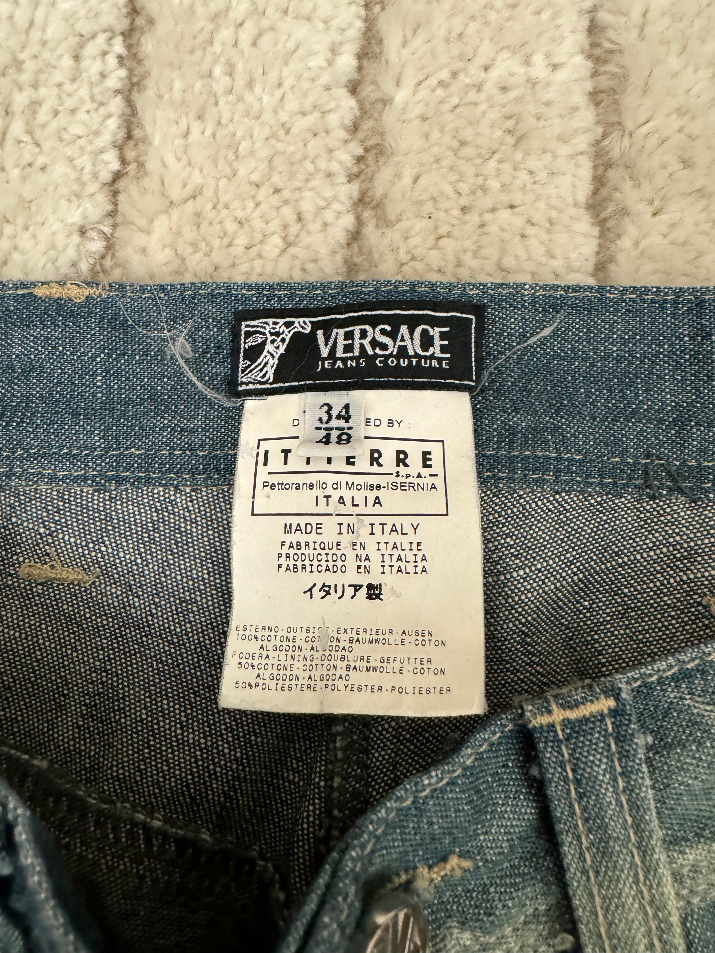 FW2005 Versace Cargo Denim Pants (L)