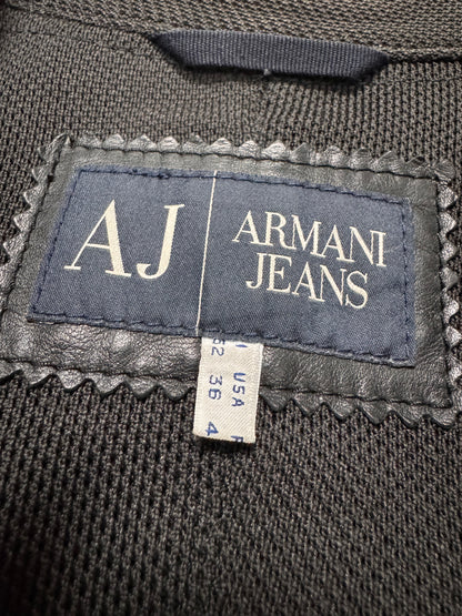 2000s Armani Spy Technical Hybrid Leather Jacket (M/L)