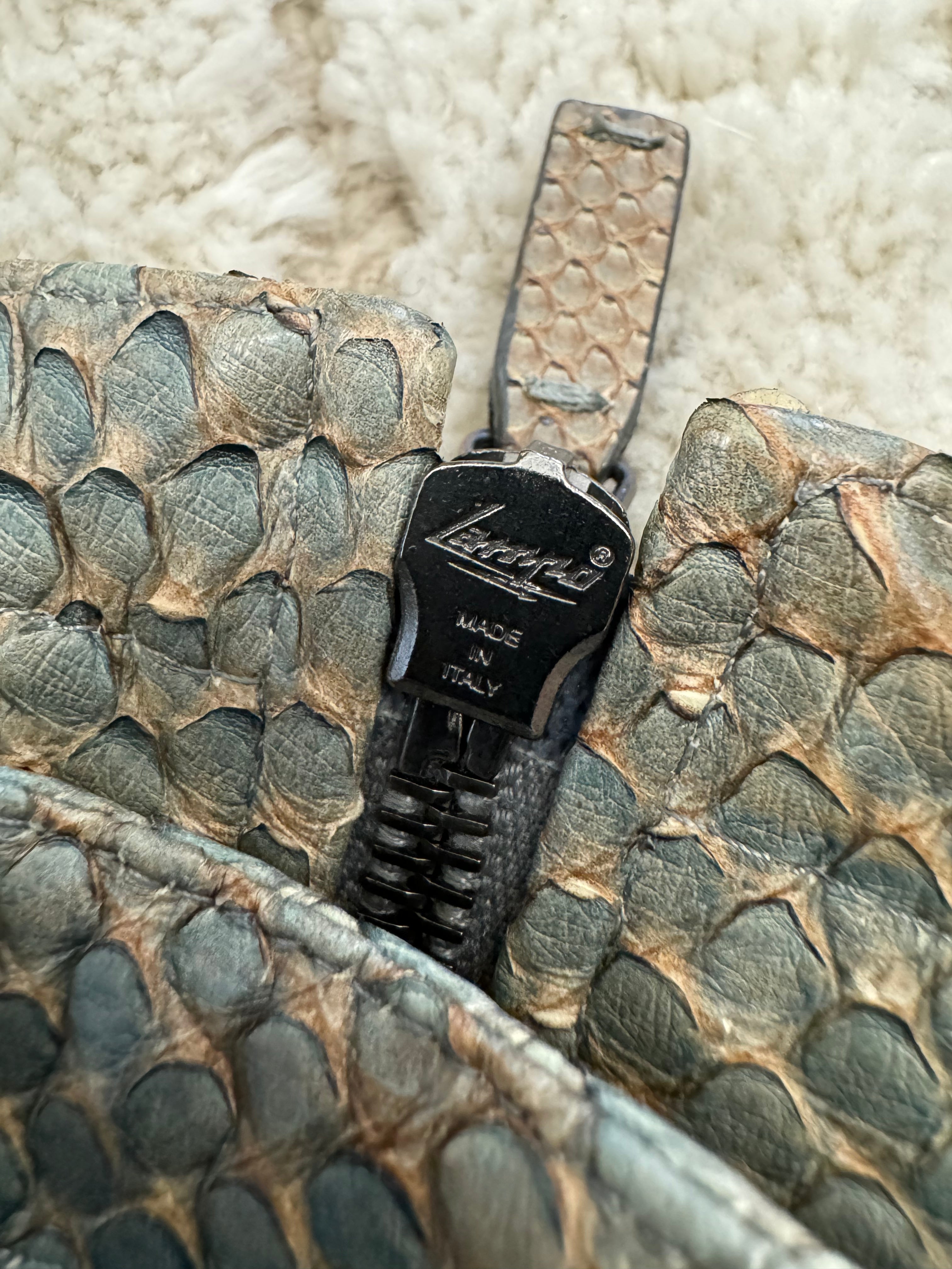 SS2011 Giorgio Armani Aurora Borealis Python Leather Jacket