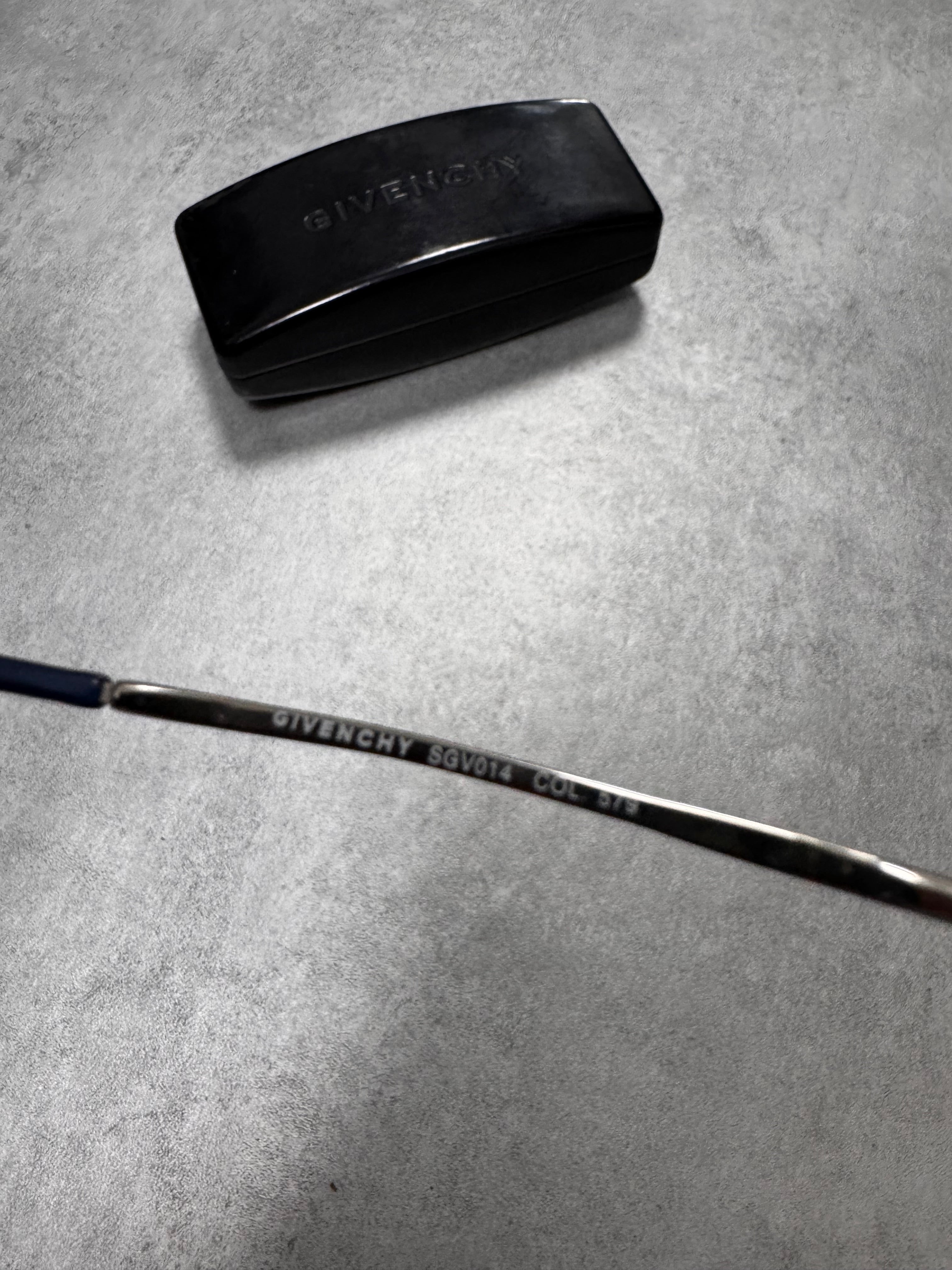 2000s Givenchy Soft Blue Rectangle Sunglasses