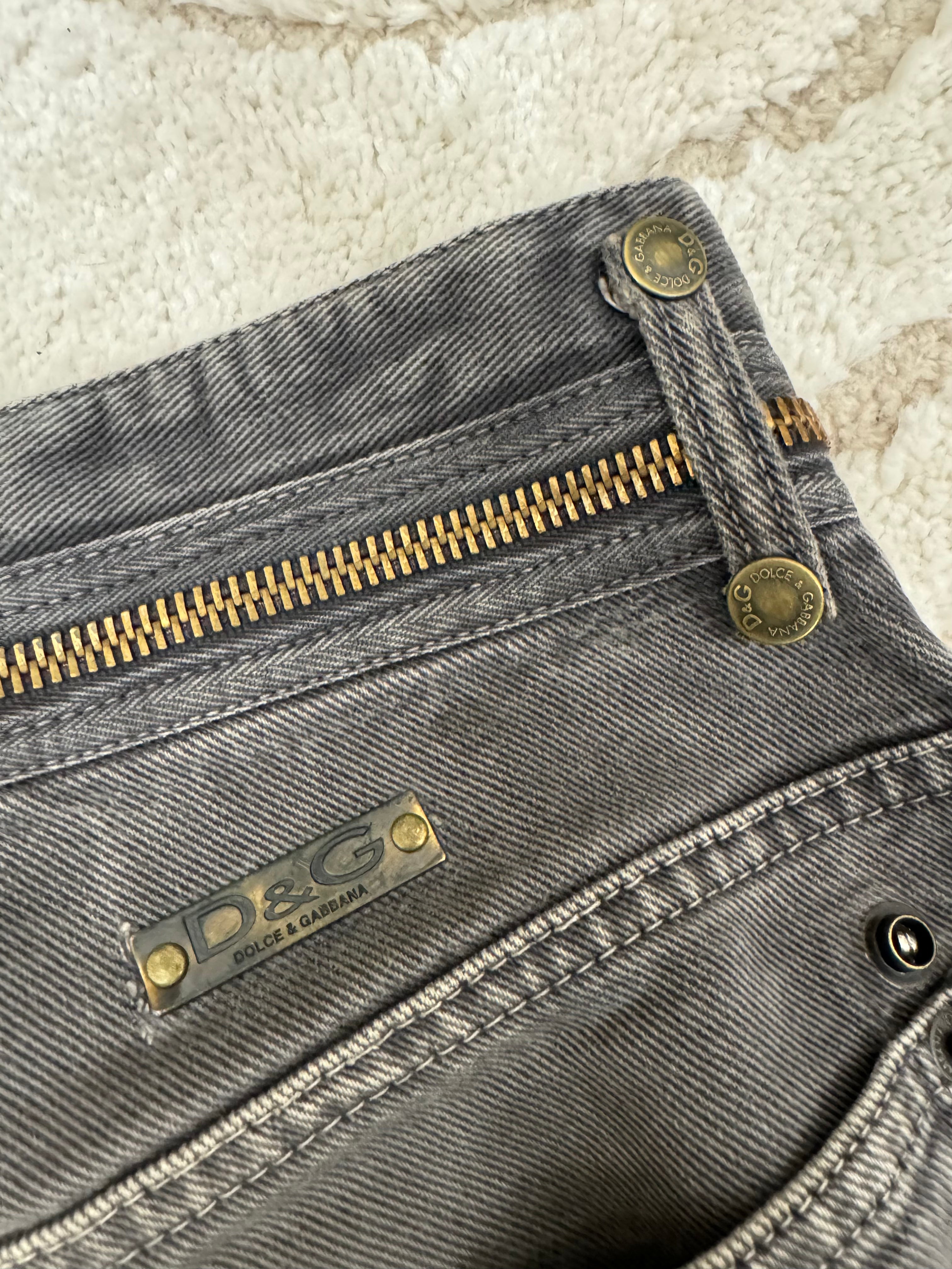 AW2003 Dolce & Gabbana Bootcut Zipper Denim Pants