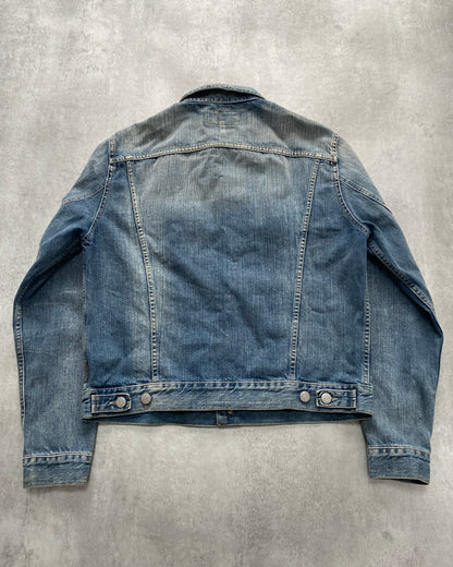 2000s Armani Faded Denim Jacket (M)