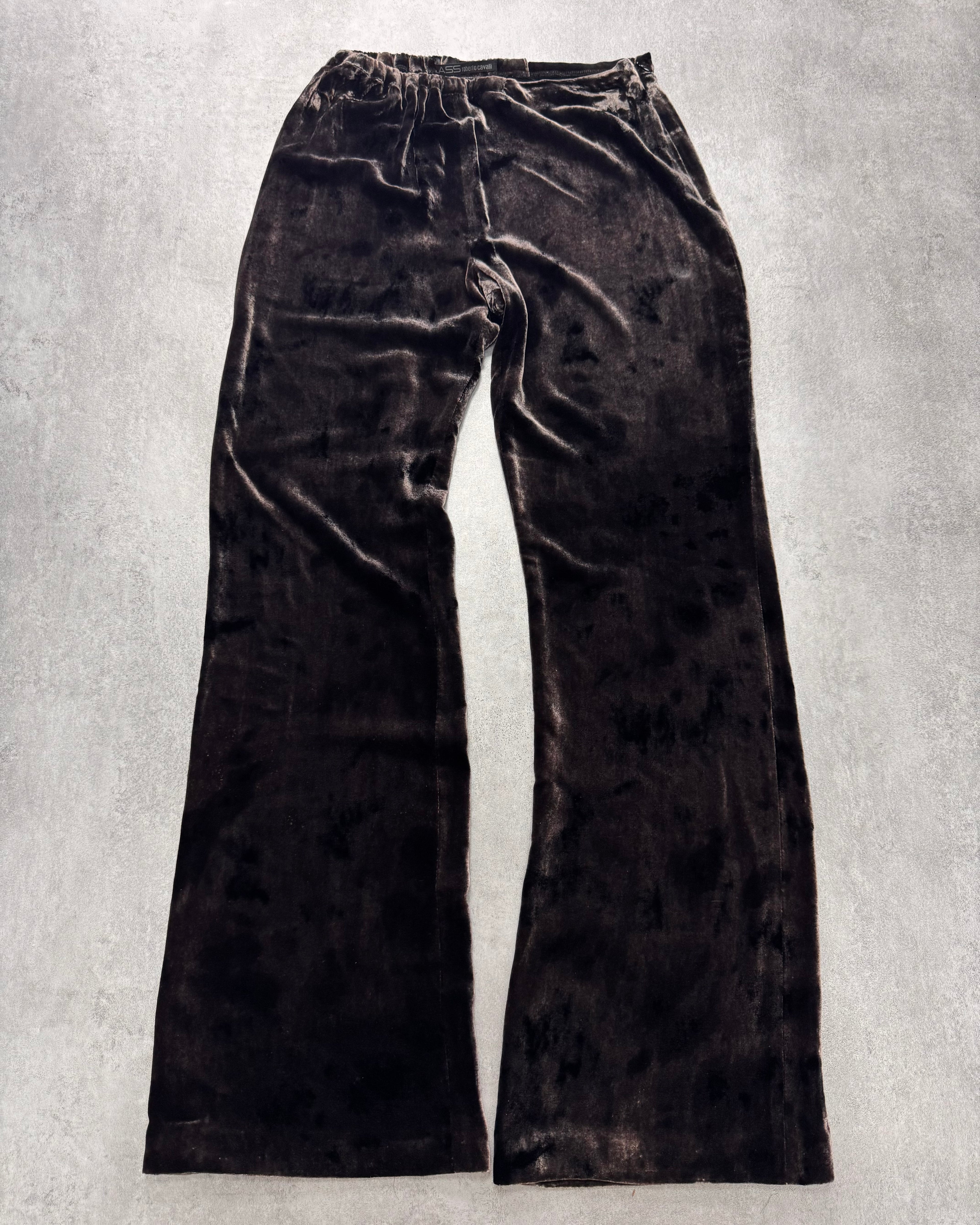 2000s Roberto Cavalli Velvet Class Brown Pants