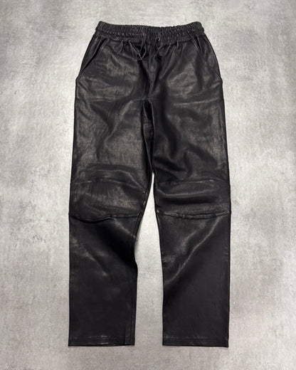 SS2016 Emporio Armani Black Leather Pants (XS)