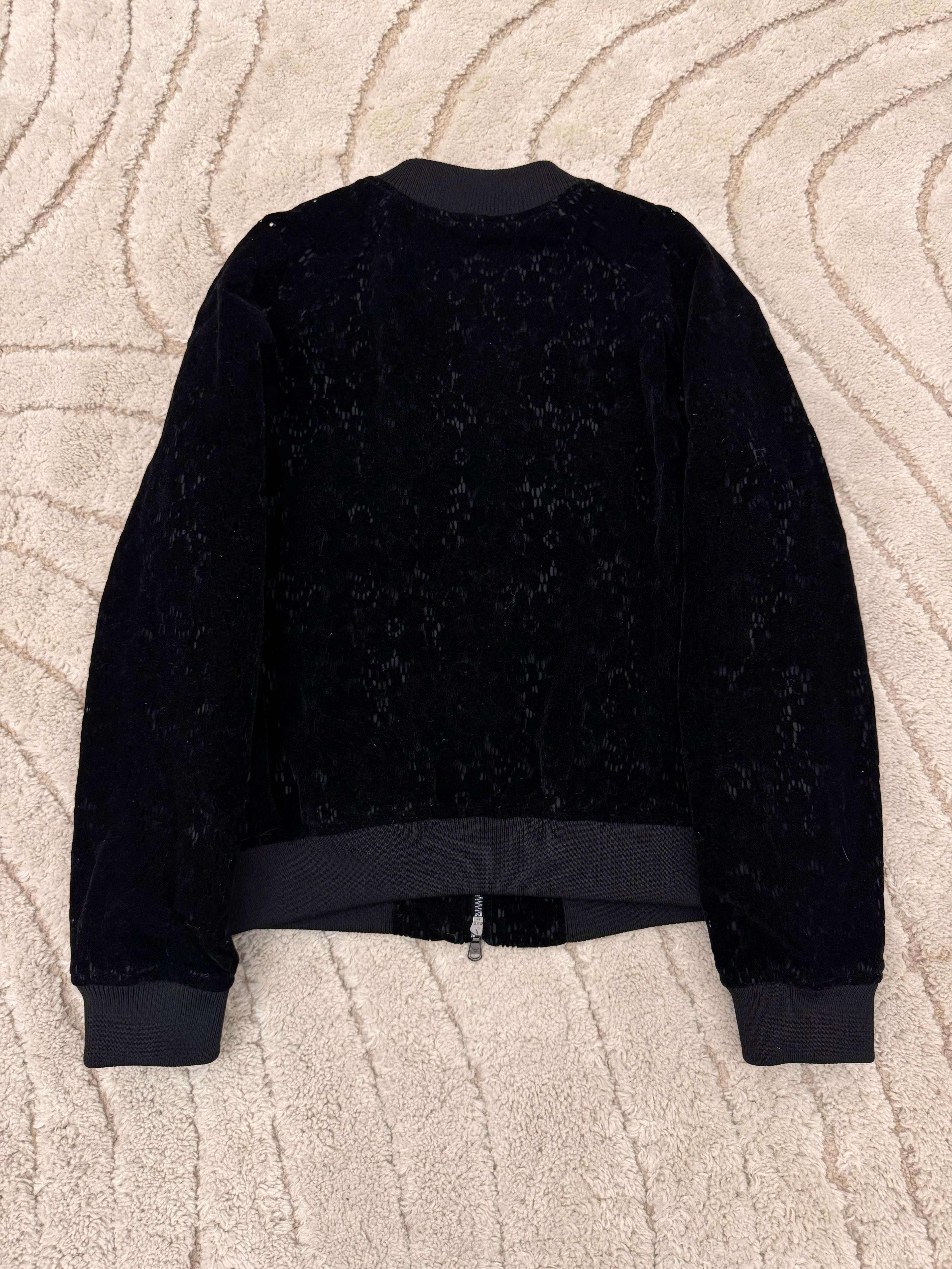 2000年代 エンポリオ アルマーニ ブラック レース ボンバー ジャケット (XS)