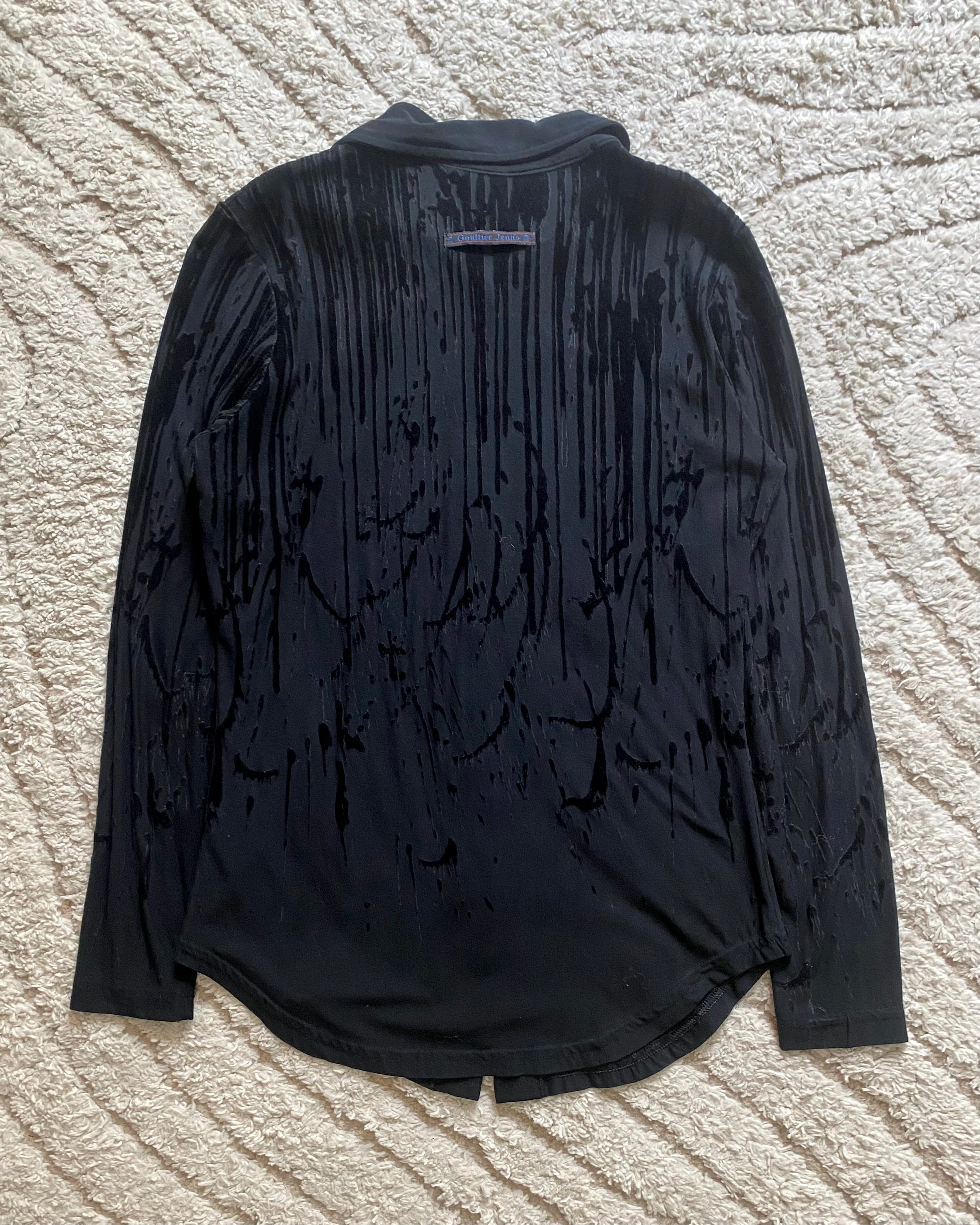 AW98 Jean Paul Gaultier Velvet Blood Drip Shirt (XS)