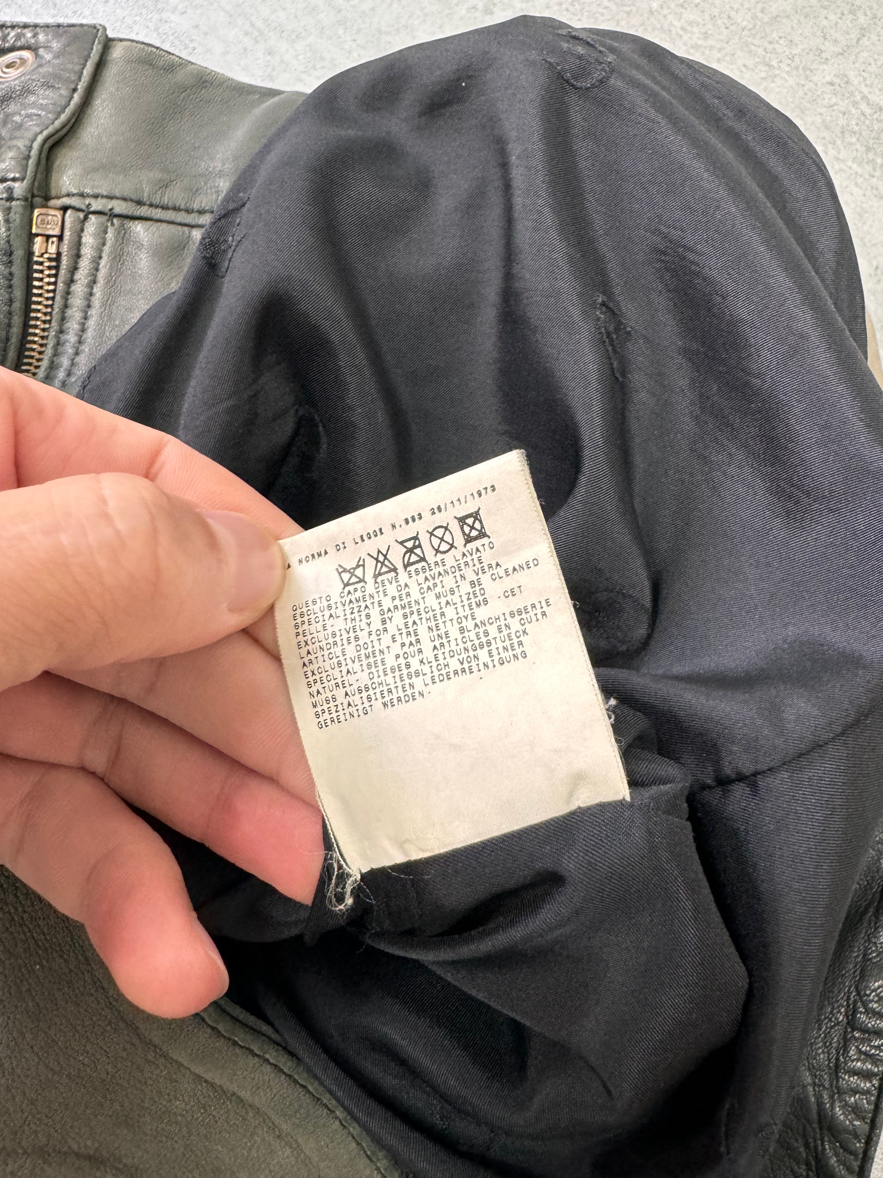 2000s Just Cavalli Biker Faded Leather Jacket (L)