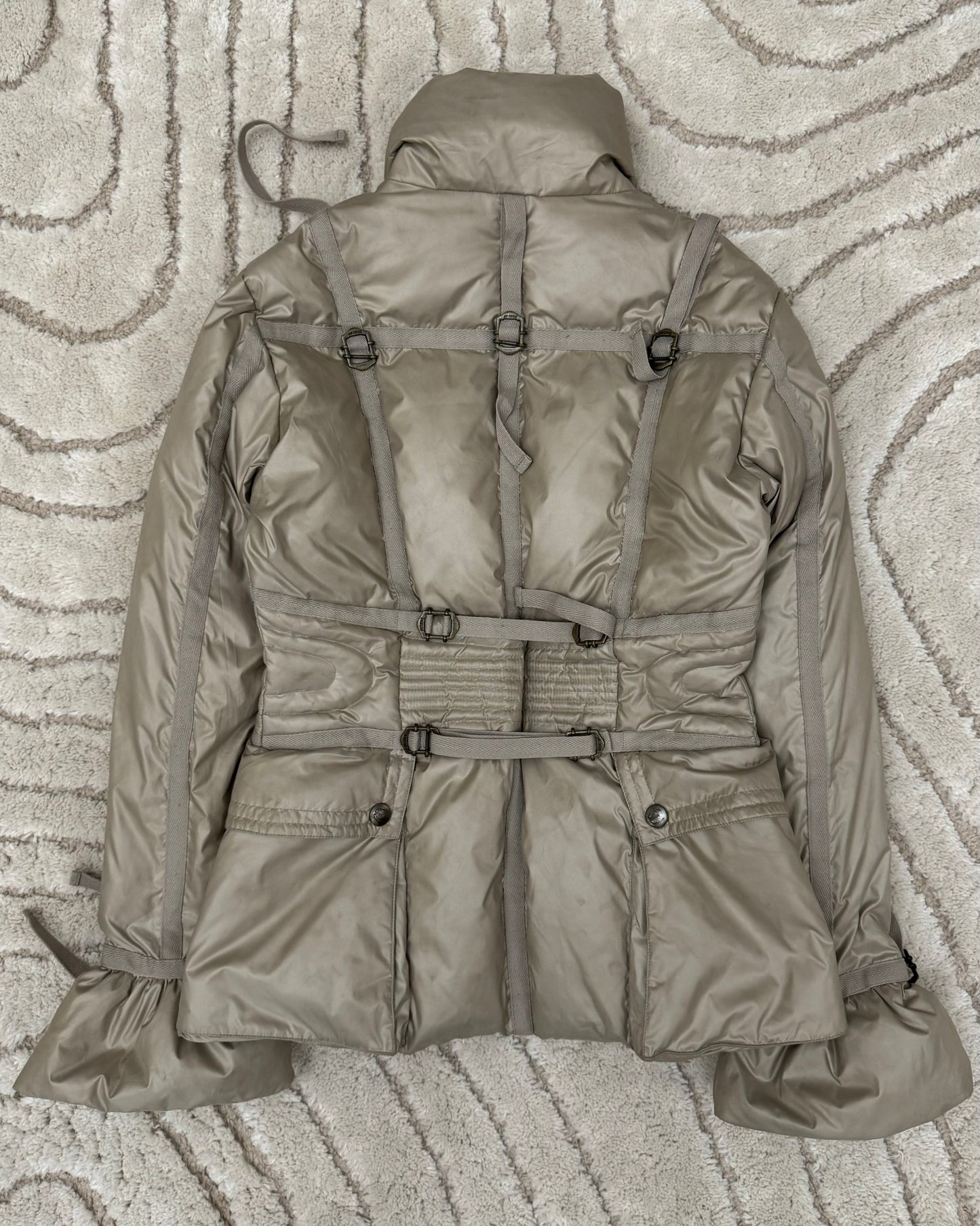 1990s Roberto Cavalli Parachute Bondage Puffer Jacket (XS)