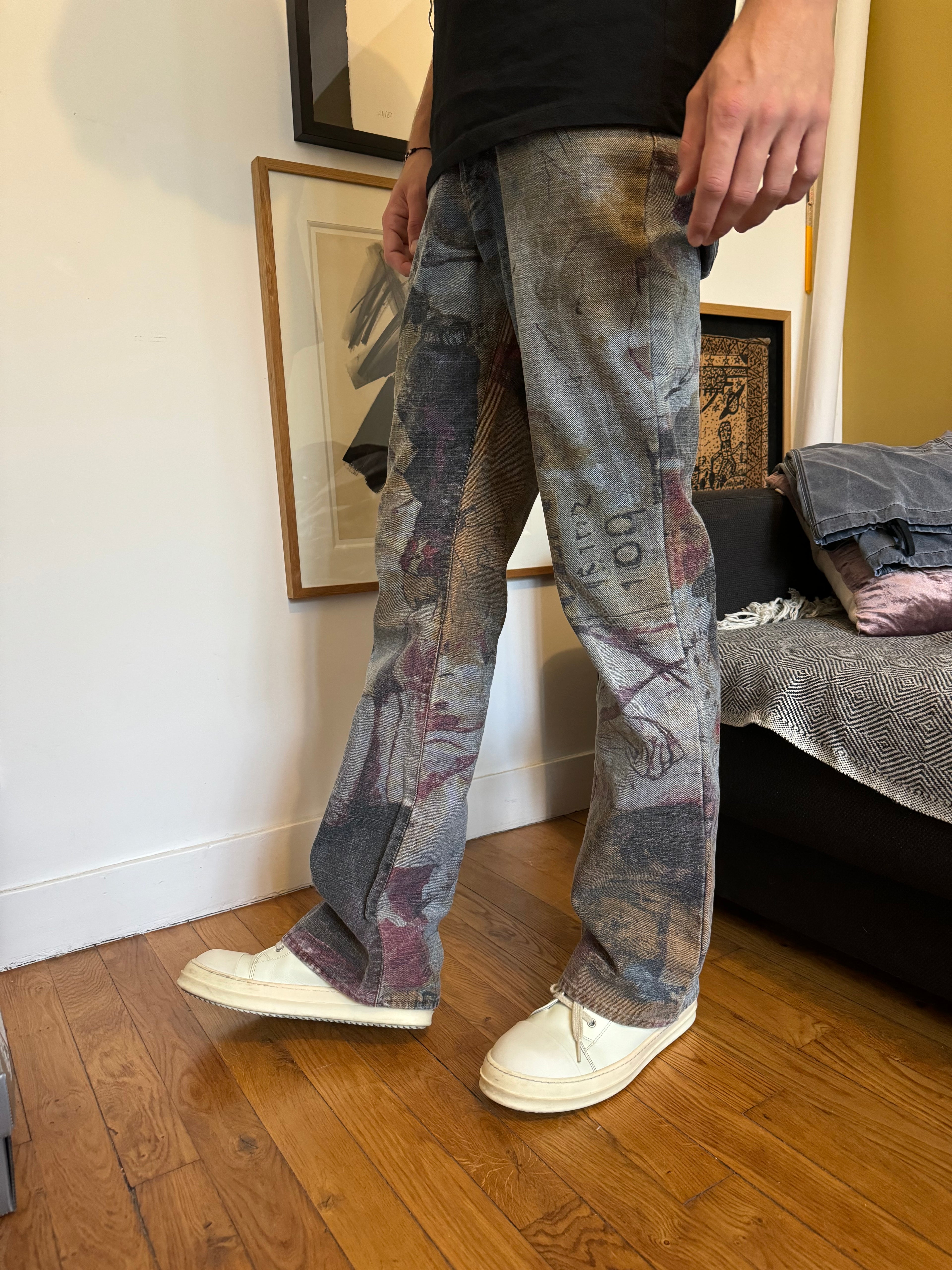 2000s Cavalli Archive French Dynasty Napoleon Denim Pants