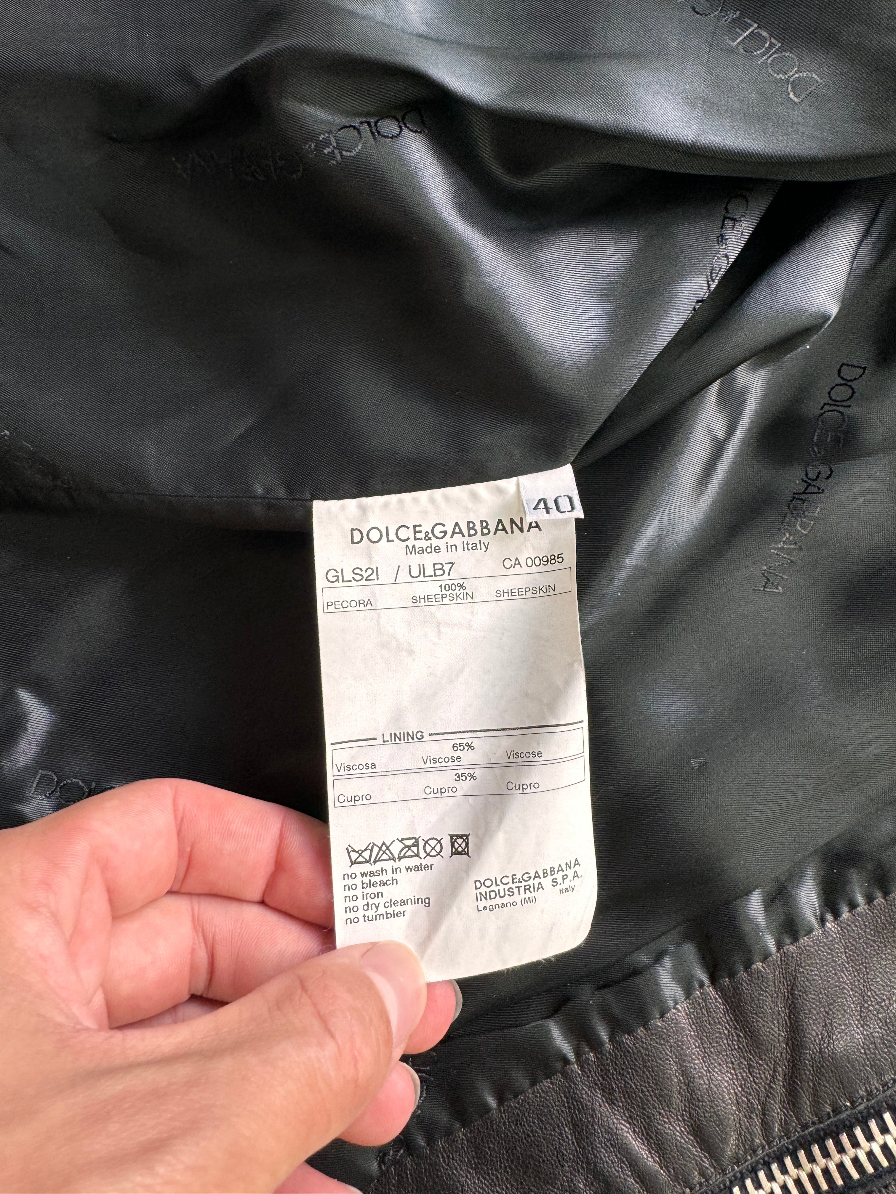 AW2003 Dolce & Gabbana Multi-Zip Leather Jacket