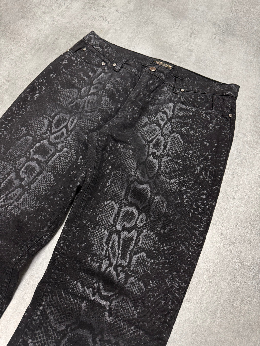 2000s Roberto Cavalli Obscure Python Pants (S)