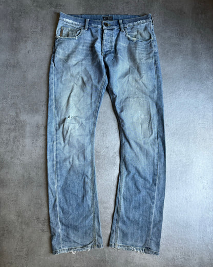 2010s Armani Provocative Blue Cool Denim Jeans (M) - 2