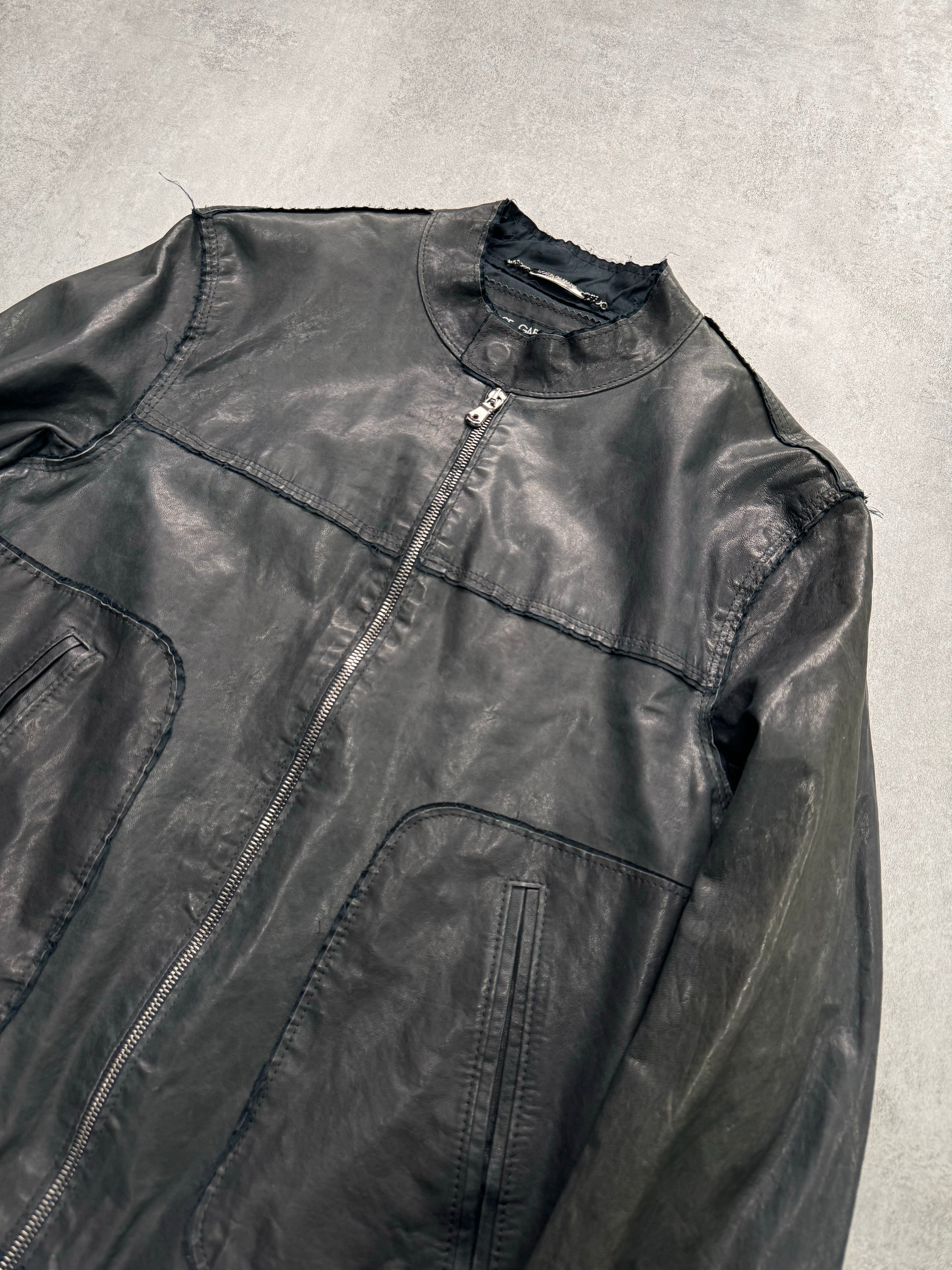 Dolce & Gabbana Discreet Obscur Leather Jacket