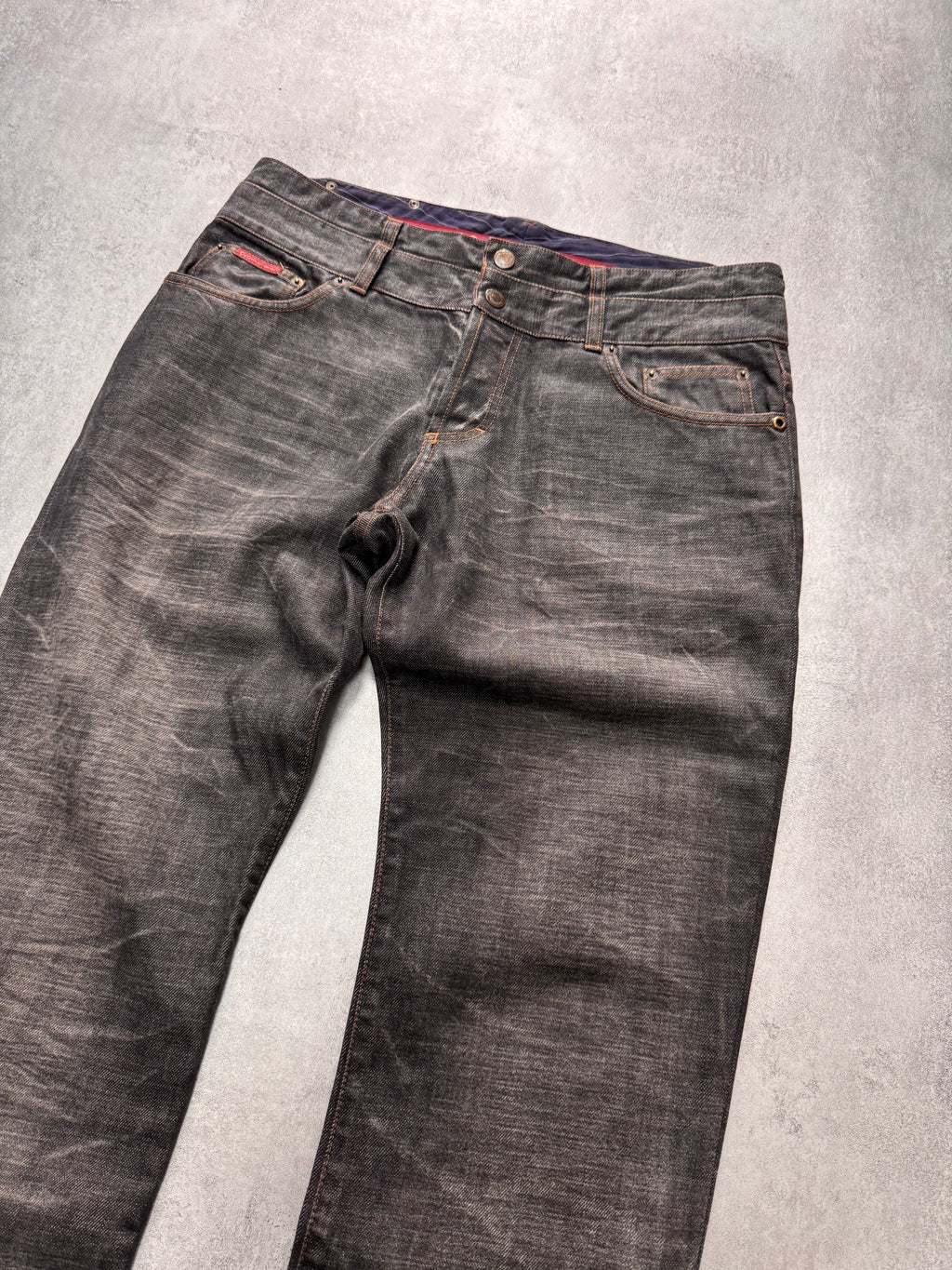 AW2003 Dolce & Gabbana Raw Grey Denim Jeans