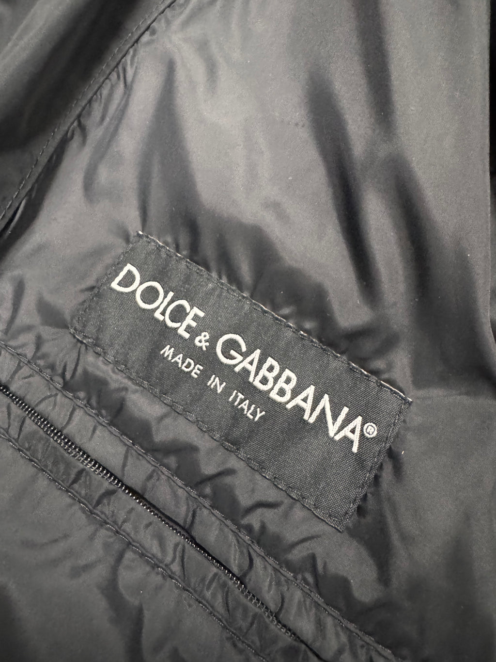 2000s Dolce & Gabbana Black Nylon Zip Jacket