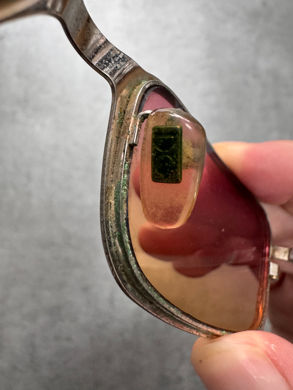 2000s Dolce & Gabbana Sunset Metallic Rectangle Sunglasses