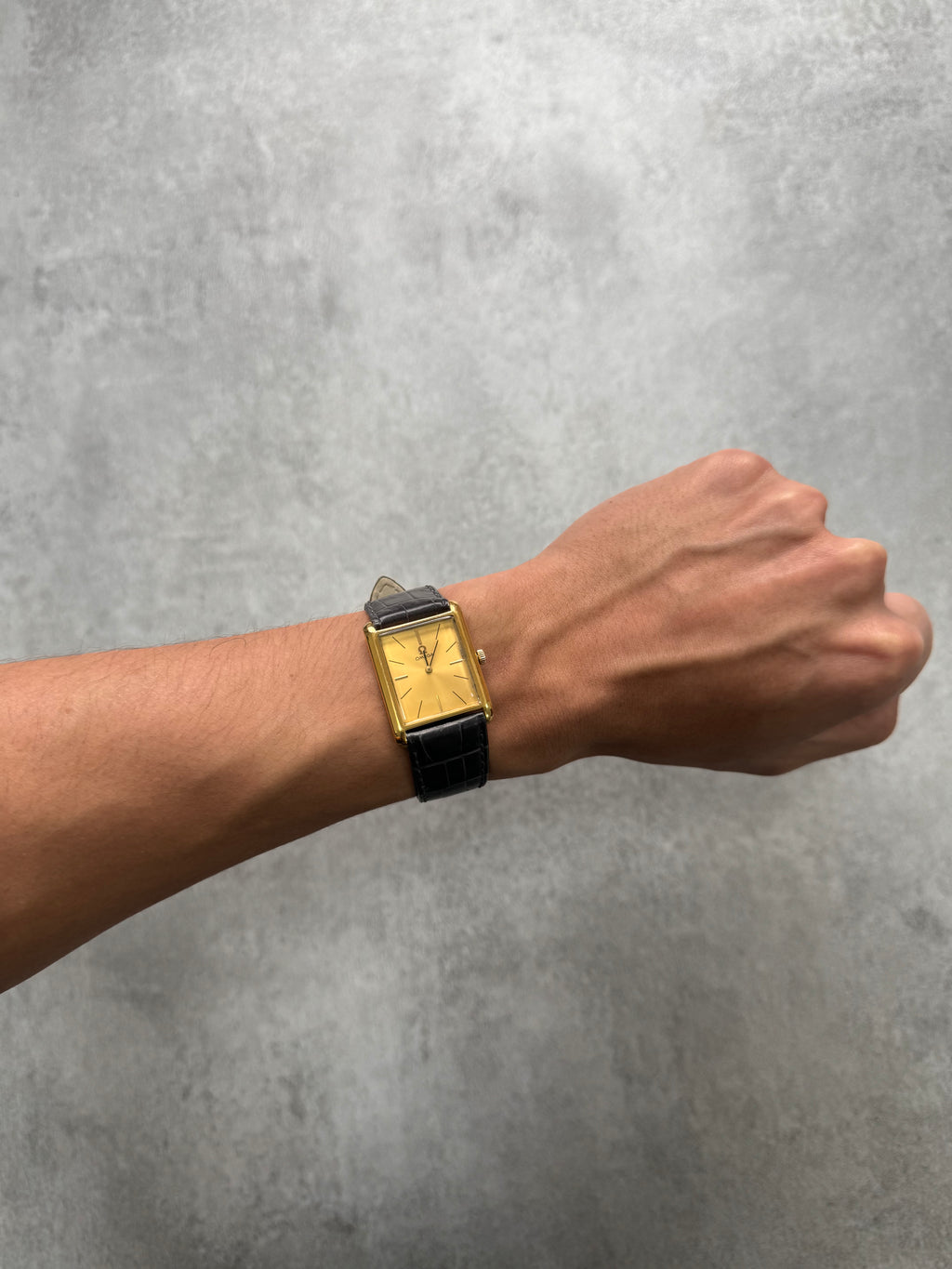 1970s Omega Gold Plated Case Tank Manual Watch (OS)