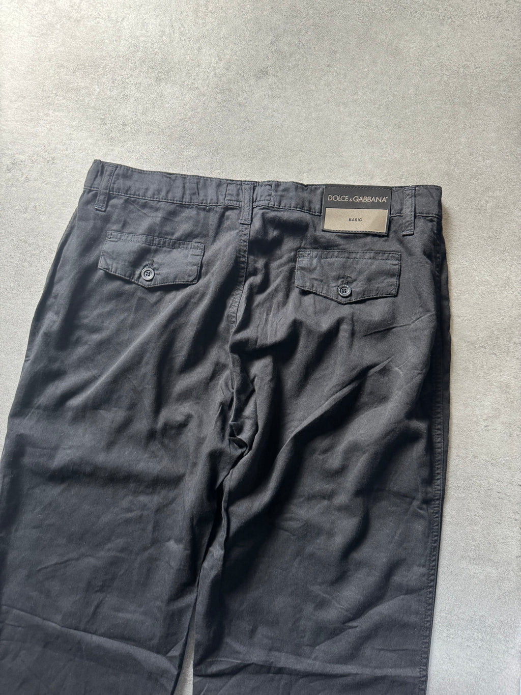 SS2010 Dolce & Gabbana Black Double Knee Cozy Straight Pants (M) - 6