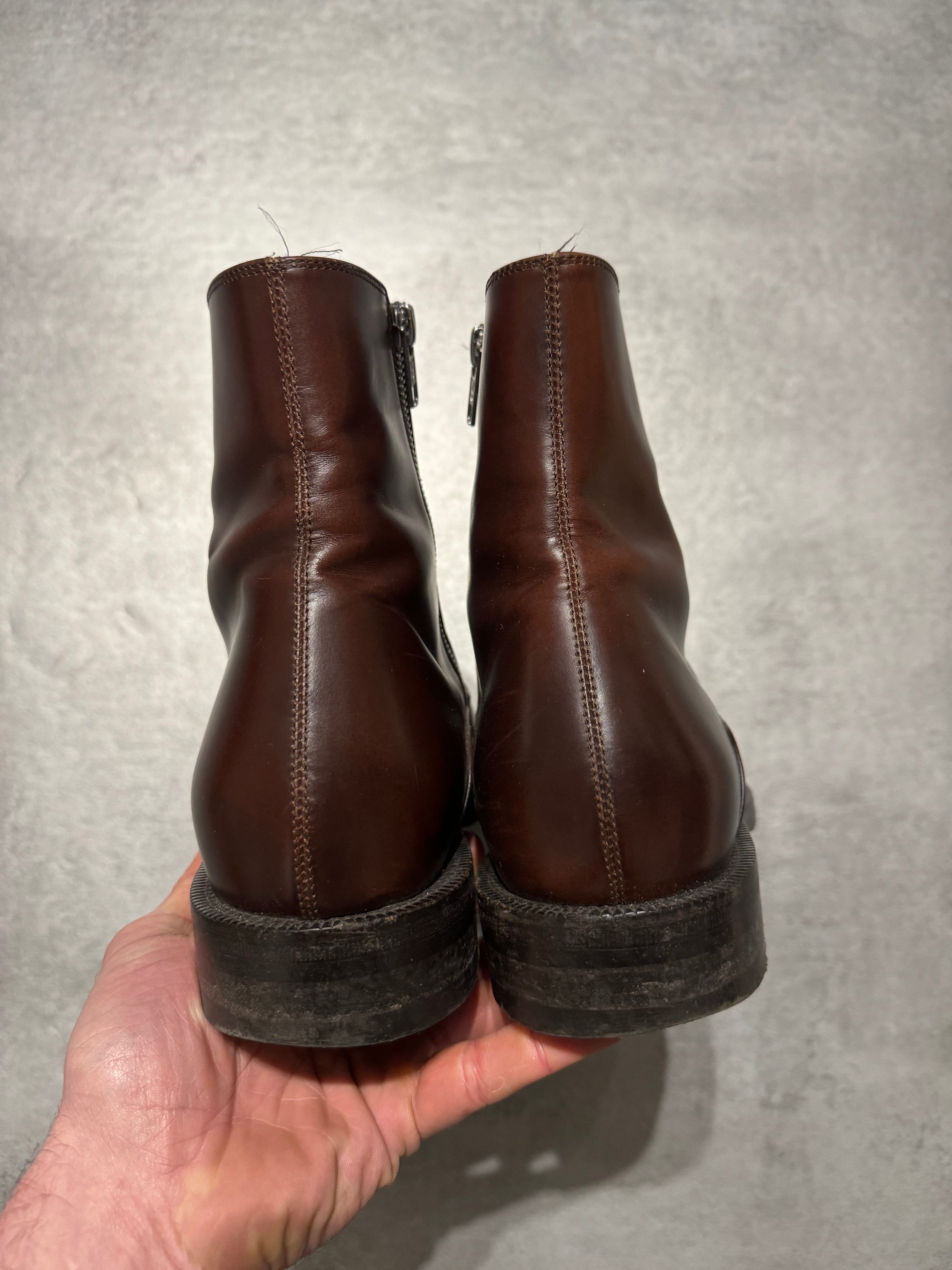 Balenciaga Brown Ultimate Minimalist Leather Boots (42,5) - 5