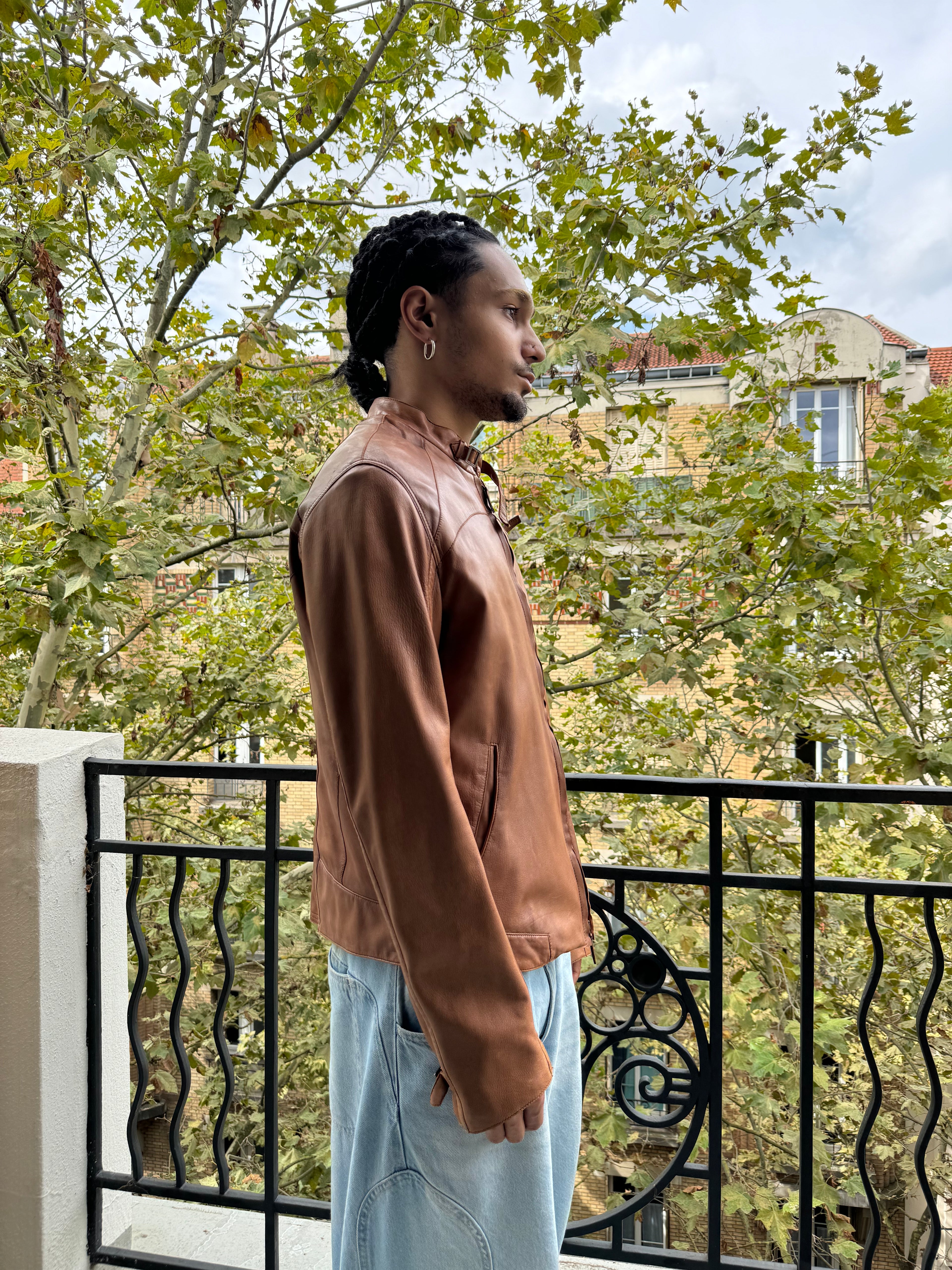 ARMANI JEANS スウェードレザー ジャケット ブラウン系 L AW2008 Emporio Armani Brown Lamb Leather Jacket – Dolce Vita Hub