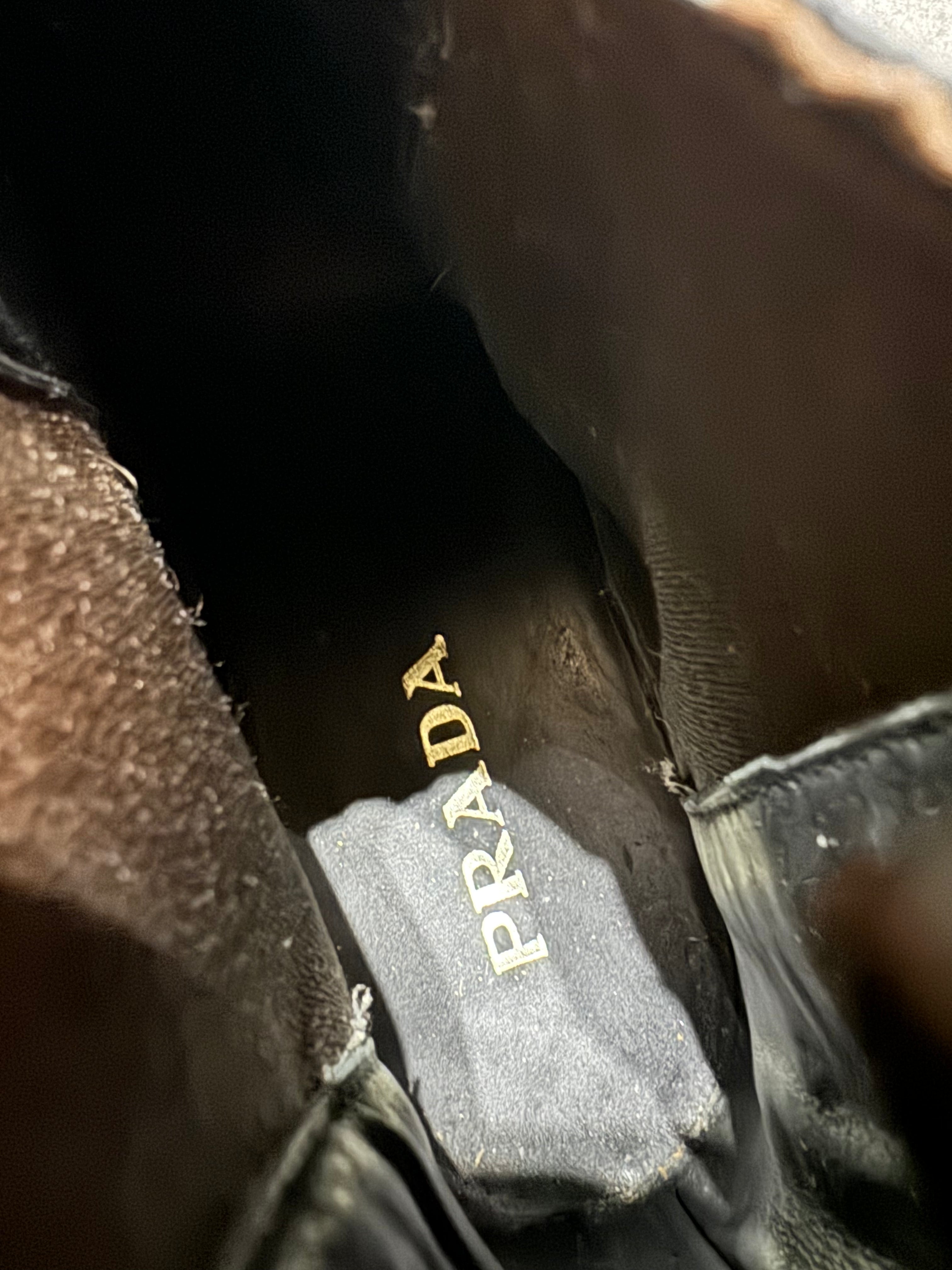 2000s Prada Black Leather Premium Boots (44) - 9