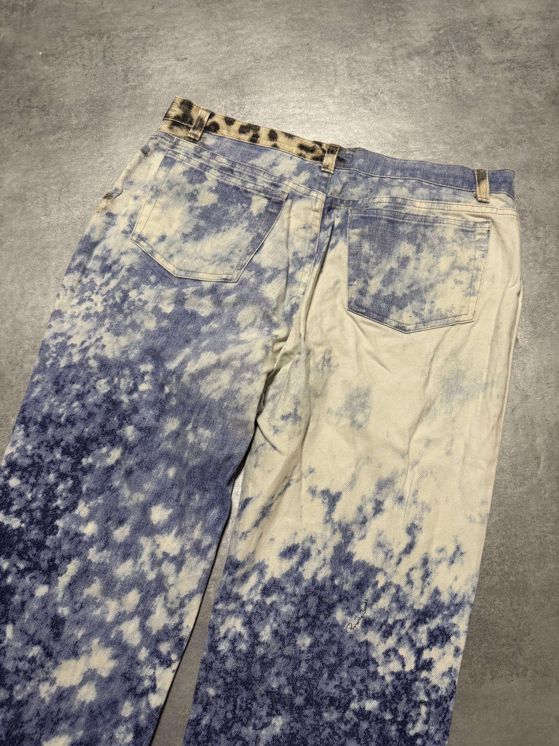 2000s Roberto Cavalli Leopard Ocean Exploration Pants (M/L) - 3