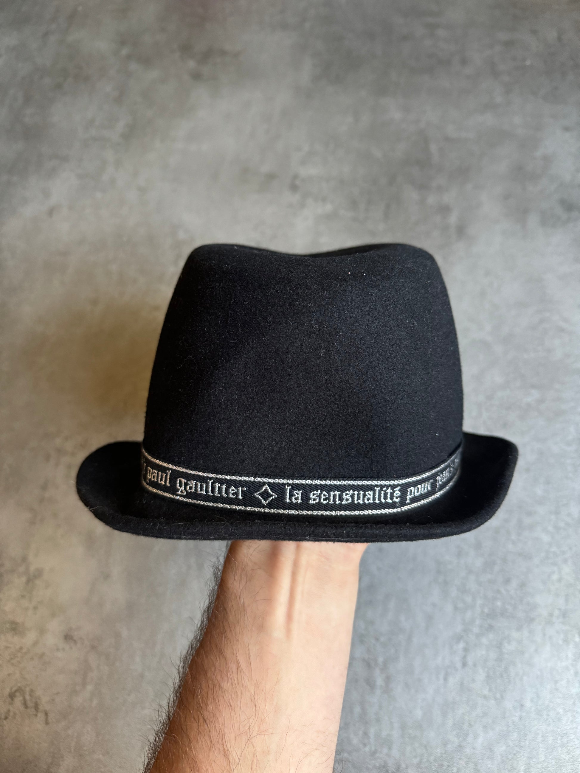 2000s Jean Paul Gaultier Black Minimalist Hat (OS) - 4