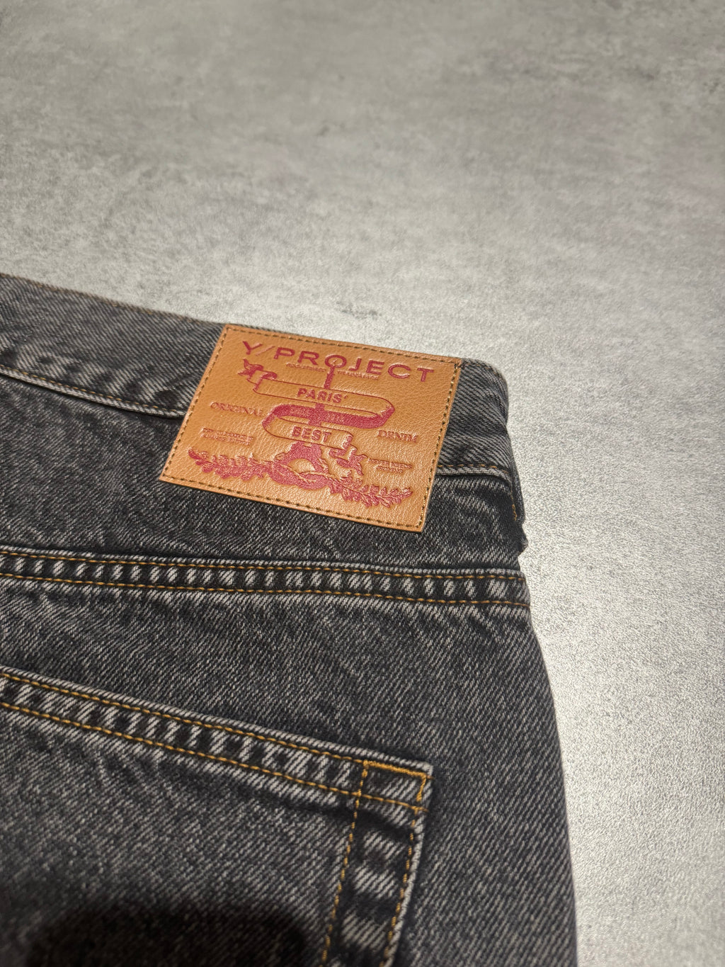 SS2024 Y/Project Maxi Cavalier Denim Grey Astro Pants (M) - 4