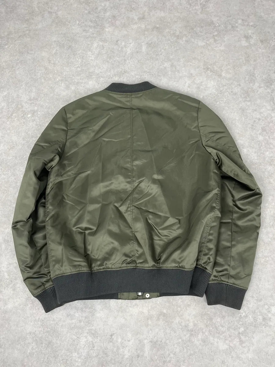 A.P.C. Dark Satin Green Bomber Jacket QLAADvP 6