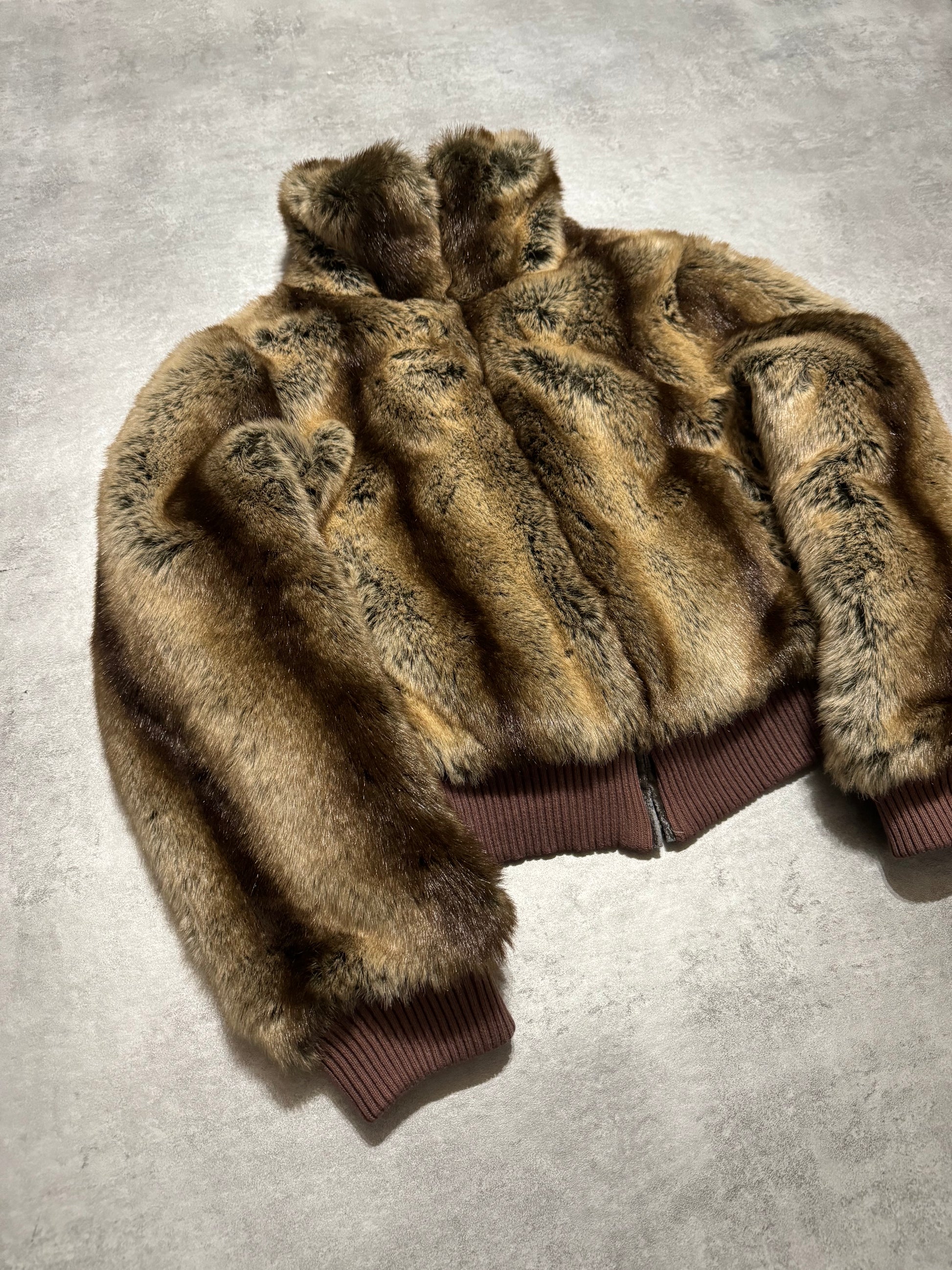 2000s Balmain Fur Beige Cozy Modern Jacket (XS/S) - 10