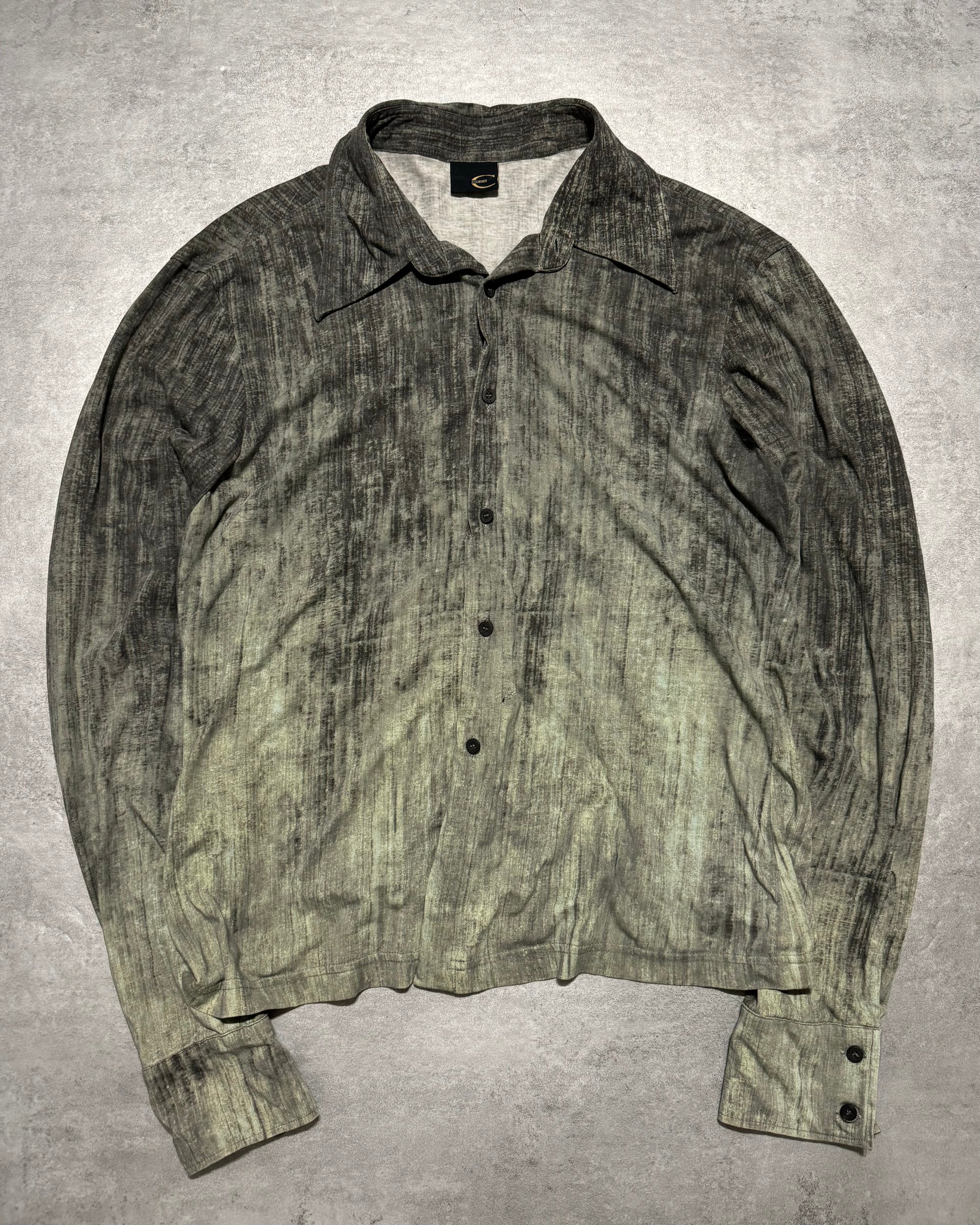 2000s Cavalli Blue Gradient Relaxed Shirt (M) - 1