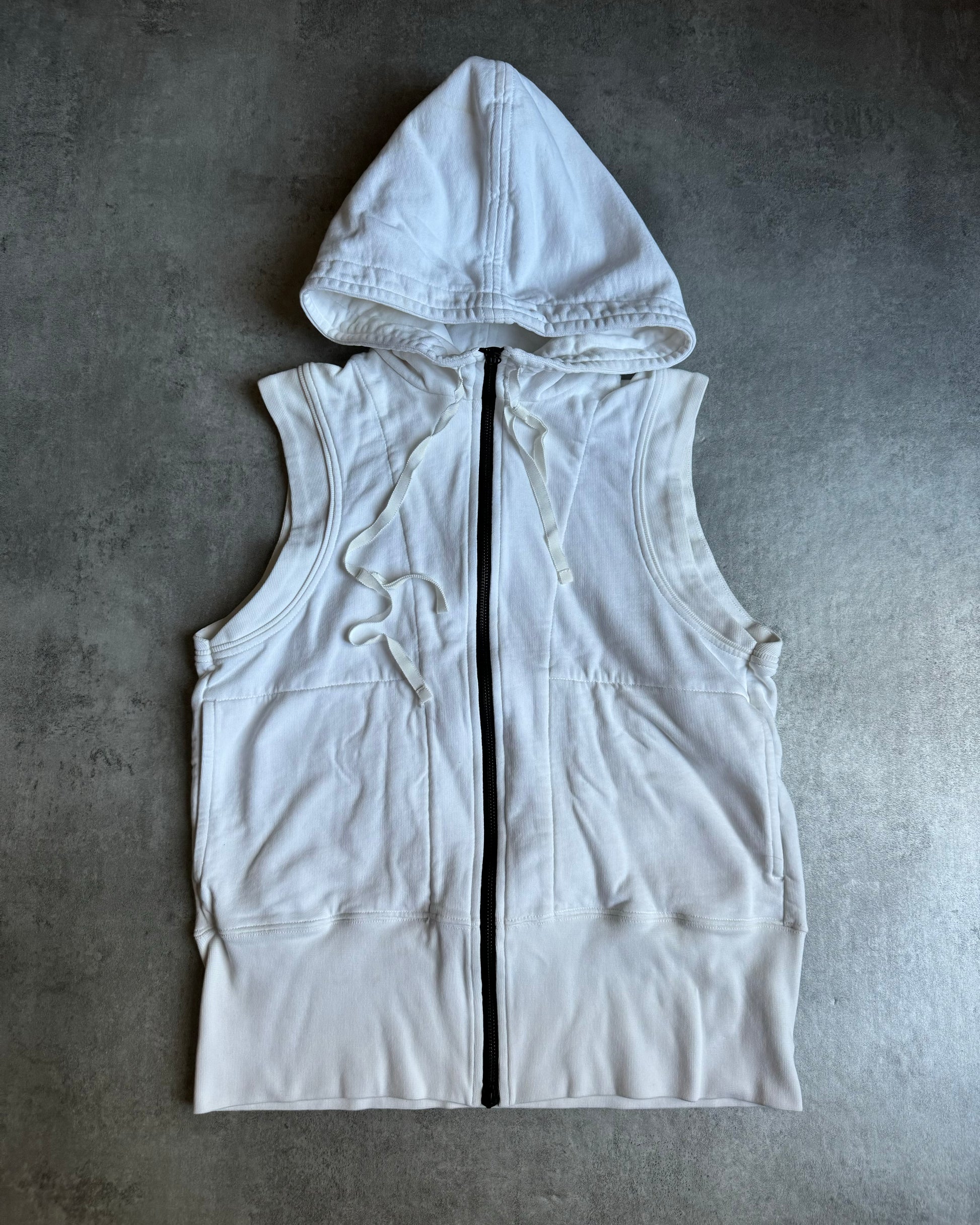 SS2020 Ann Demeulemeester White Hooded Sleeveless Sweater (XS) - 1