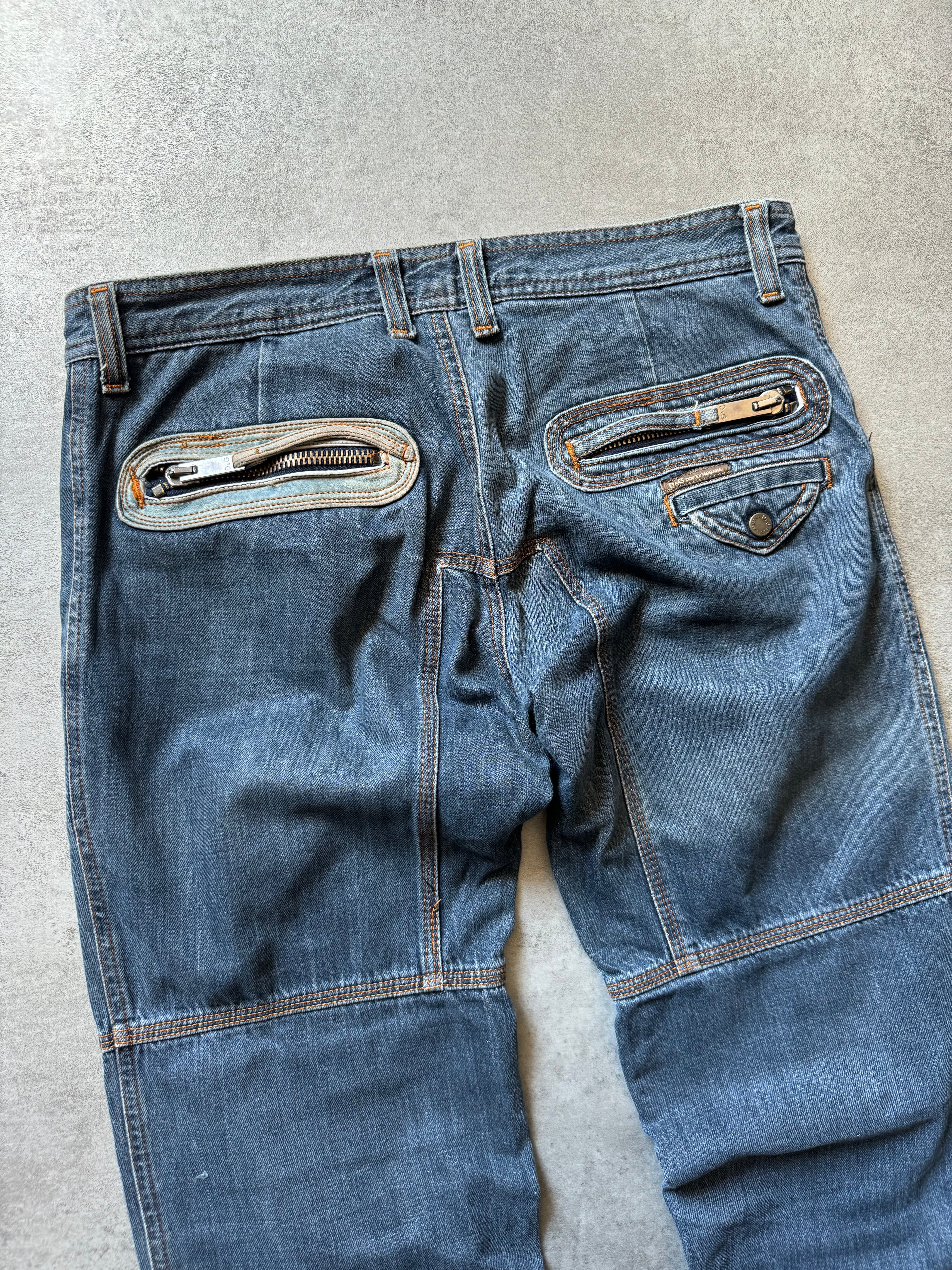 AW2004 Dolce & Gabbana Astro Denim Biker Pants  (M) - 4