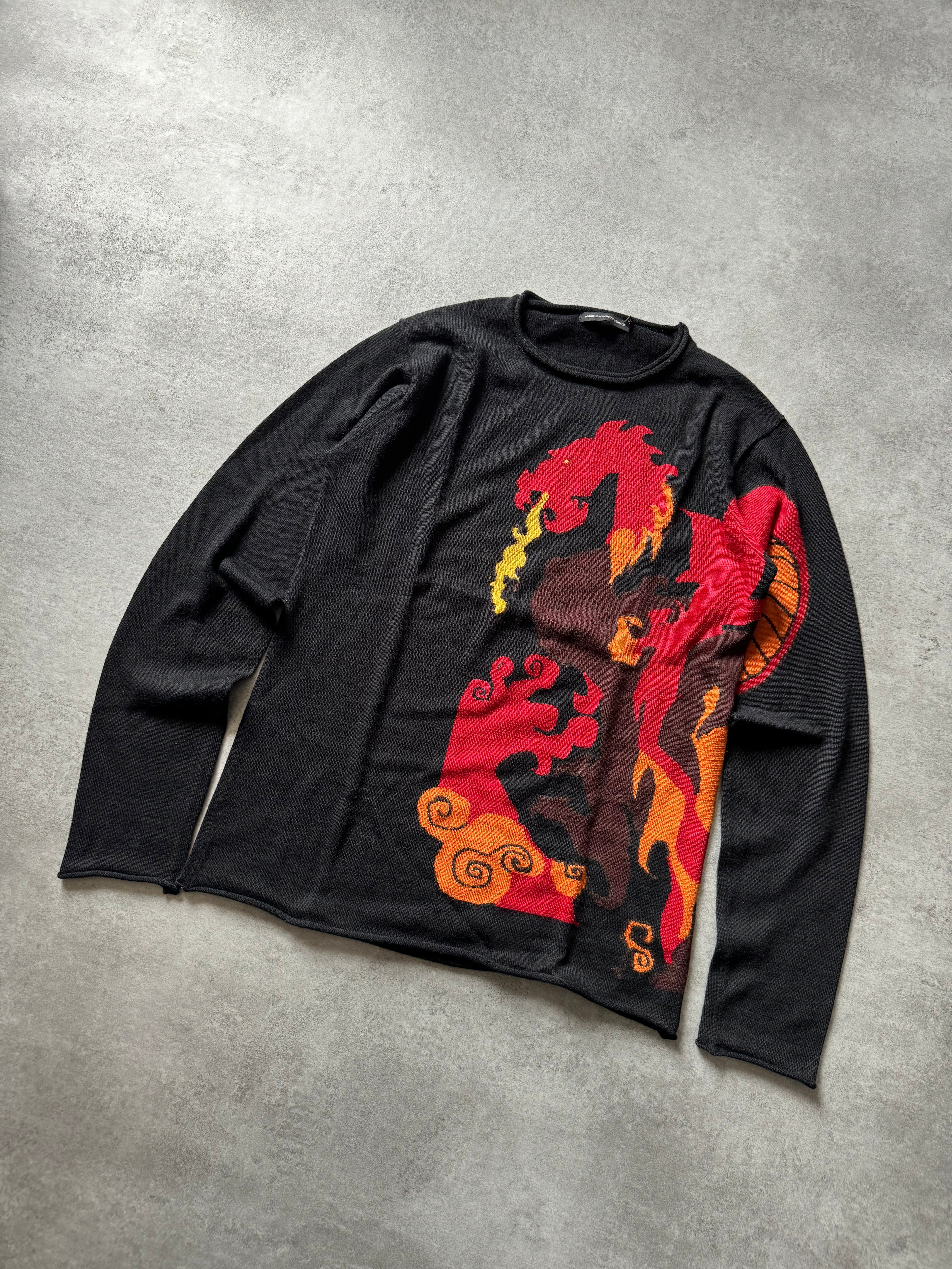 2000s Marithé + François Girbaud Dragon Wool Sweater (M) - 9