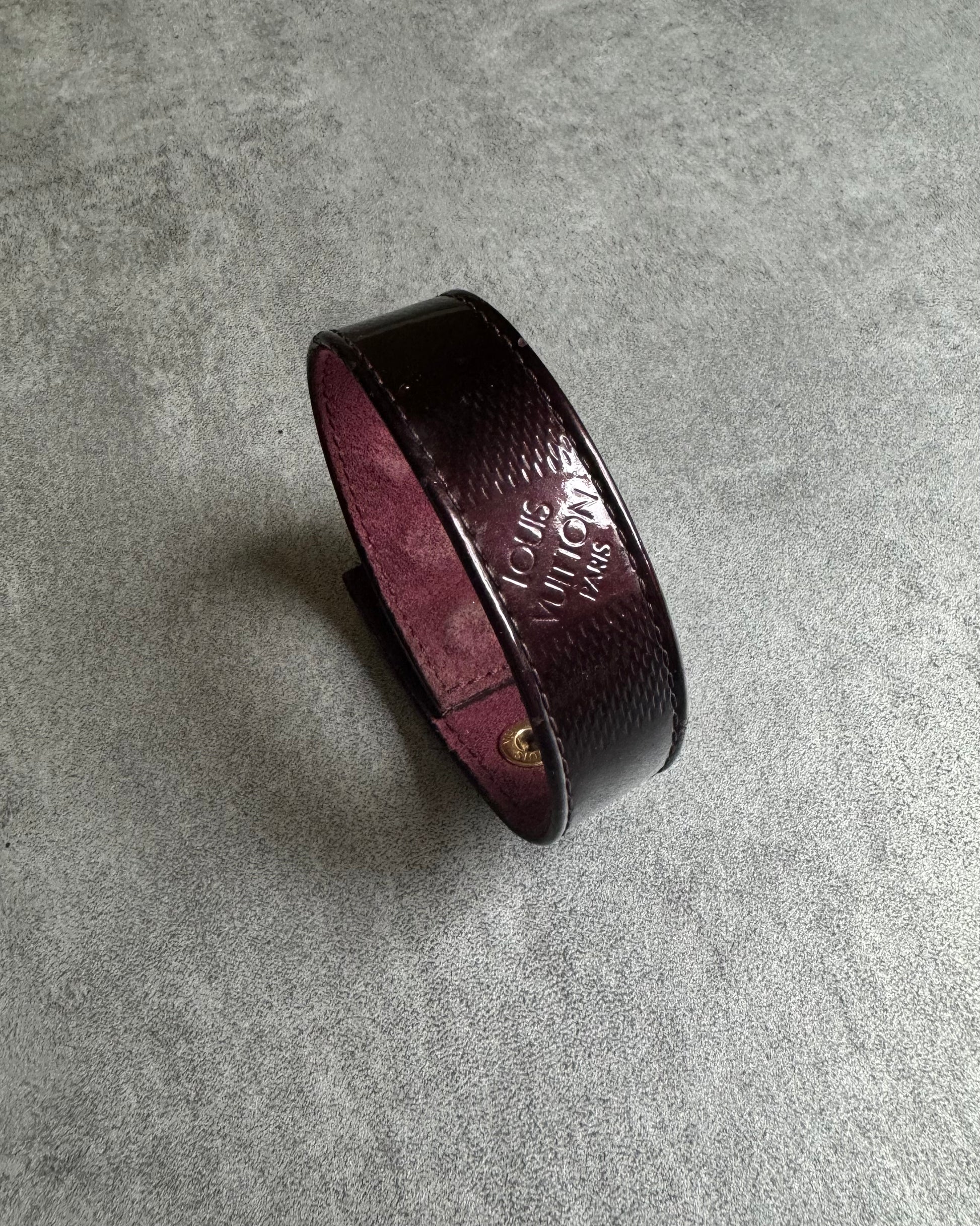 2002 Louis Vuitton Burgundy Patent Leather Bracelet (OS) - 8