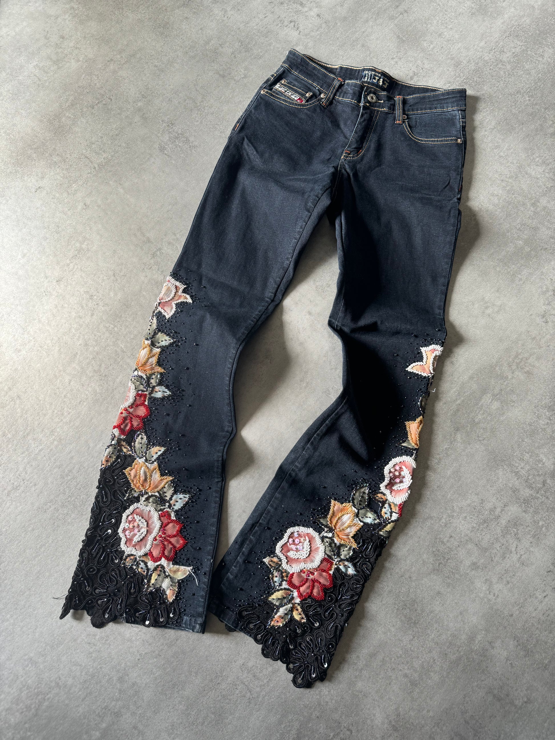 2000s J&J Cowboy Extra Embroidered Pants (XS) - 7